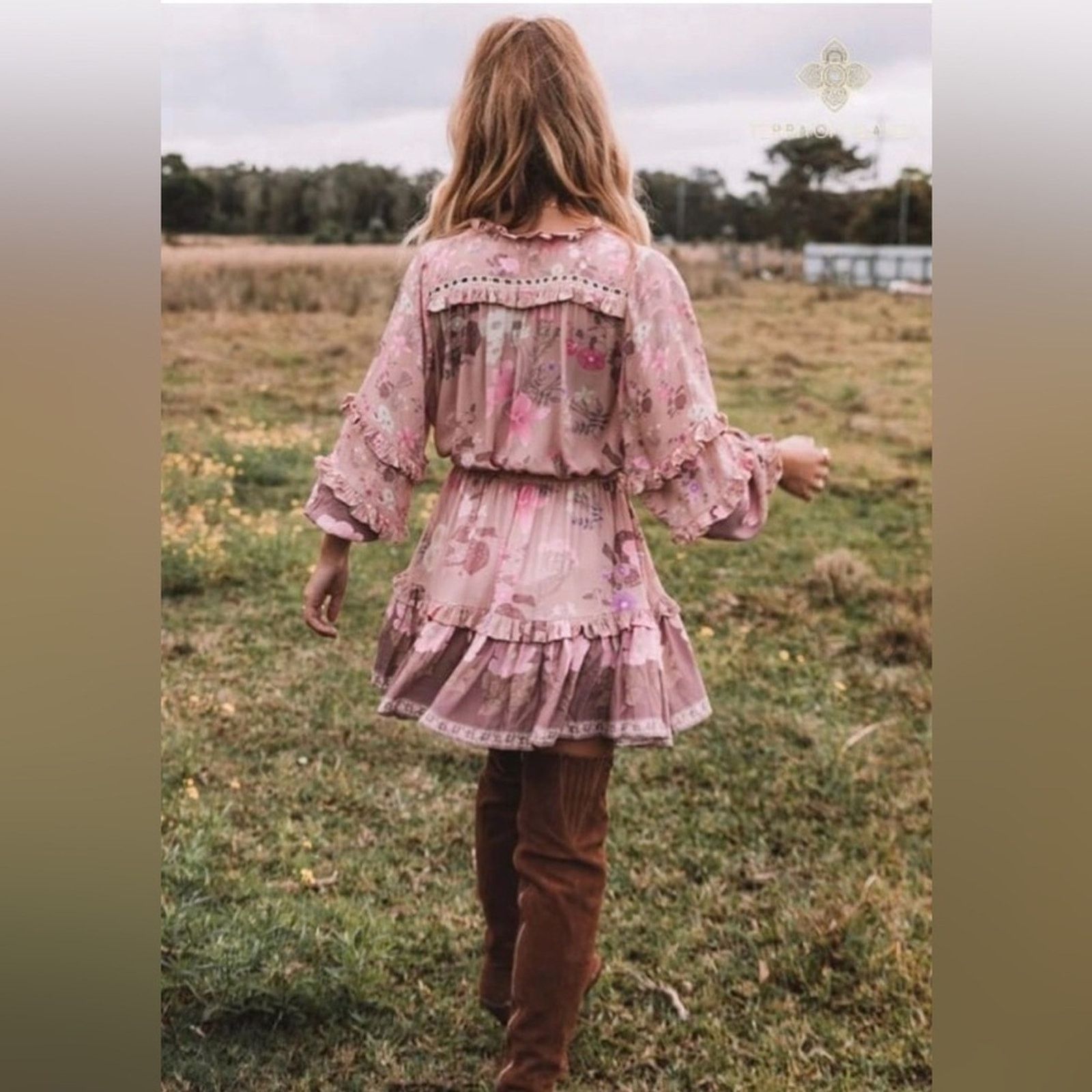 Other New Boho Floral Pink Ruffle Dress with pockets size S Size S / US 4 / IT 40 - 4 Thumbnail