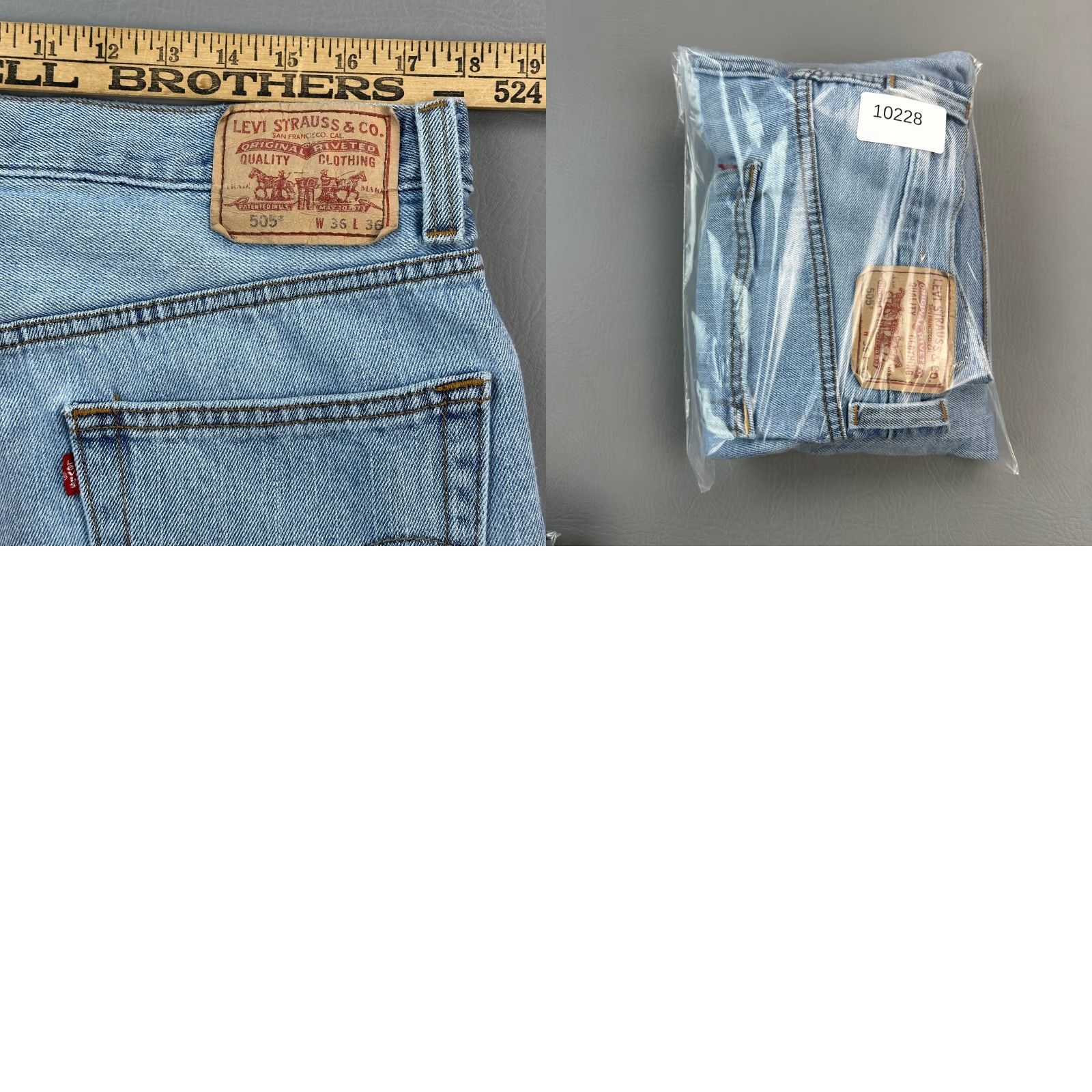 Levi's VINTAGE Levi's 505 Jeans Mens 36x36 36x33 Light Wash Regular Straight Fit Y2K Jeans Mens Size US 36 / EU 52 - 9 Thumbnail