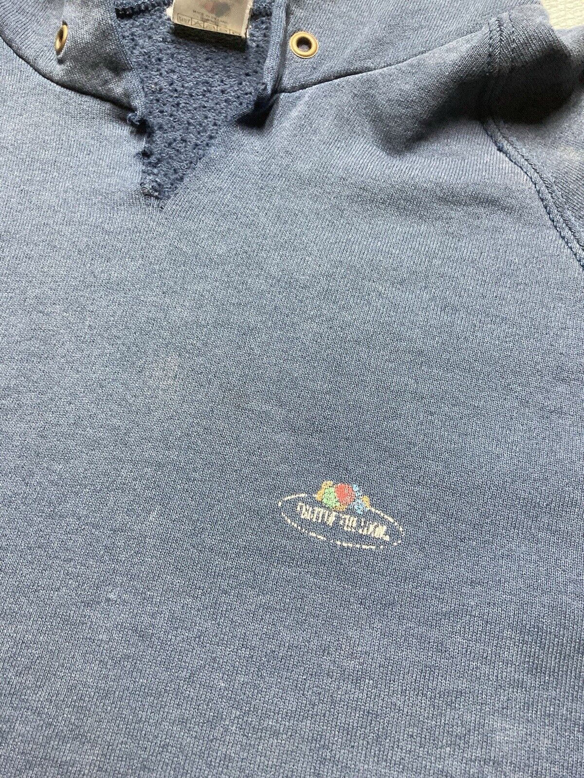 Fruit Of The Loom × Vintage 80s pullover hoodie fruit of the loom promo logo navy blue M Size US M / EU 48-50 / 2 - 6 Thumbnail