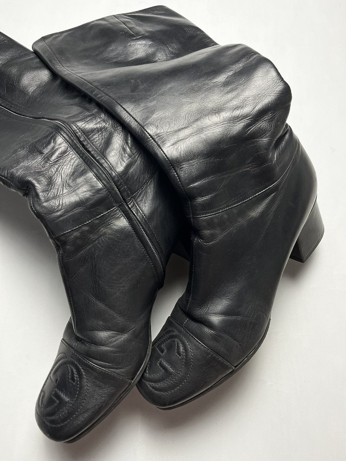 Gucci Gucci leather boots with heels Size US 8.5 / IT 38.5 - 5 Thumbnail