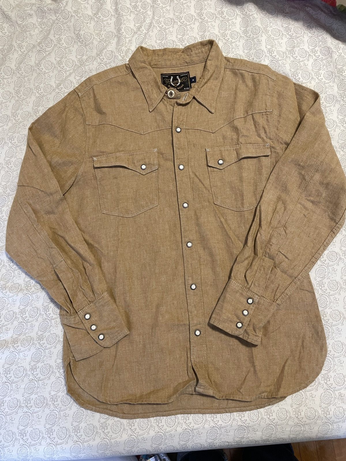 Freenote Cloth Freenote Cloth - Calico Shirt Gold Linen Blend | Grailed