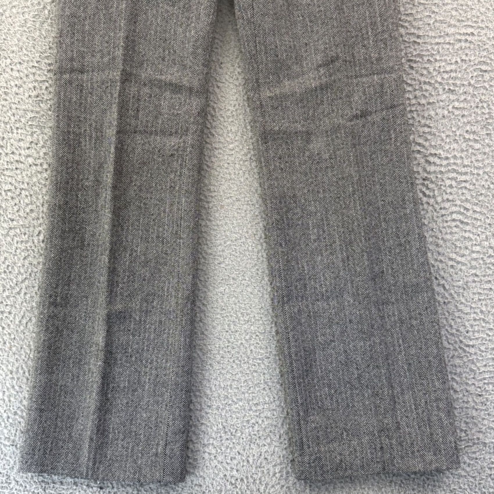 J.Crew J.Crew Dress Pants Womens 2 Gray Wool Herringbone Pleated City Fit Business Dress Pants Adults Womens Gray Wool Herringbone City Fit 2 Size 26" / US 2 / IT 38 - 2 Thumbnail