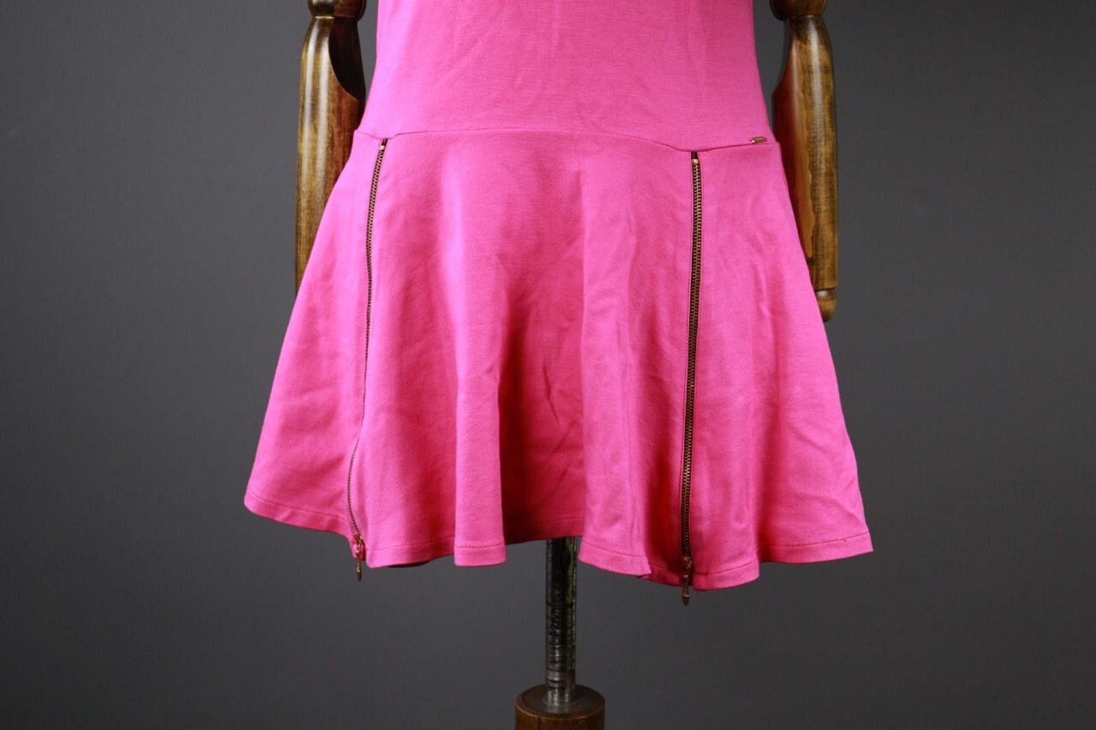 Designer Junior Gaultier Pink Crew Neck Flared Hem Dress Size 12A Size M / US 6-8 / IT 42-44 - 3 Thumbnail