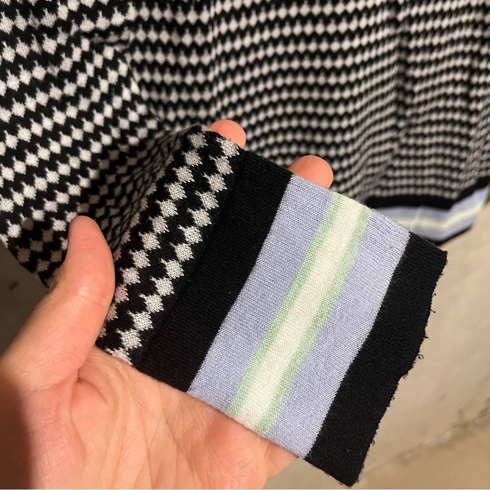 Other Halogen Sweater Long Sleeve Geometric Design Cotton Modal Size XS / US 0-2 / IT 36-38 - 2 Thumbnail