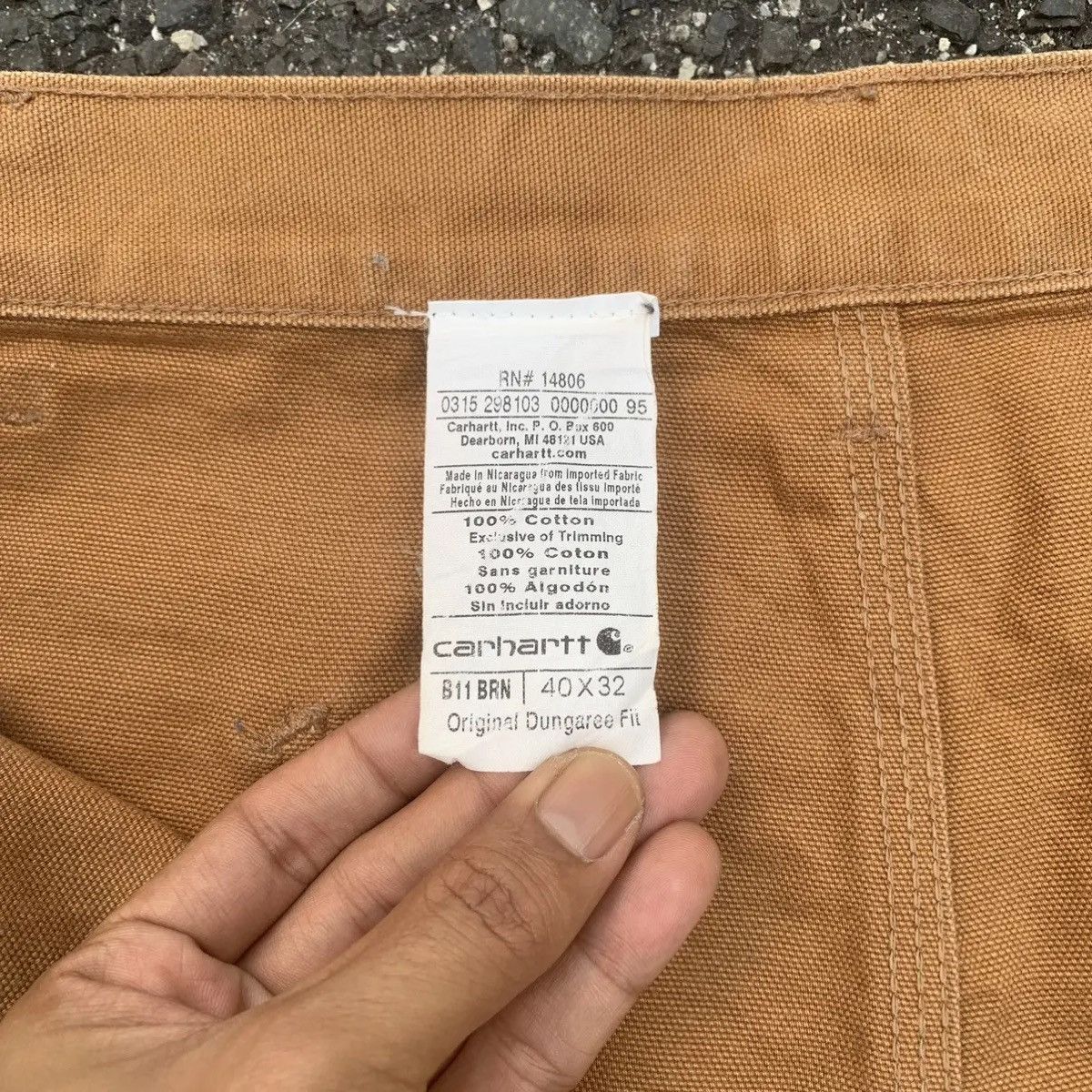 Carhartt CARHARTT TROUSERS DUCK CANVAS WORK WEAR CARPENTER PANTS Size US 39 - 6 Thumbnail