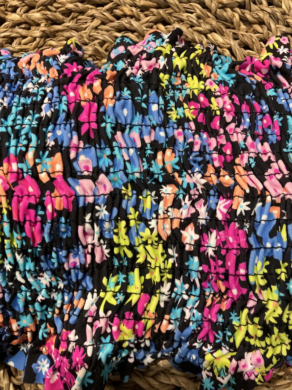 Other NWT Curves CA Waves Created Floral Smocked Tube Top Size XL / US 12-14 / IT 48-50 - 2 Thumbnail