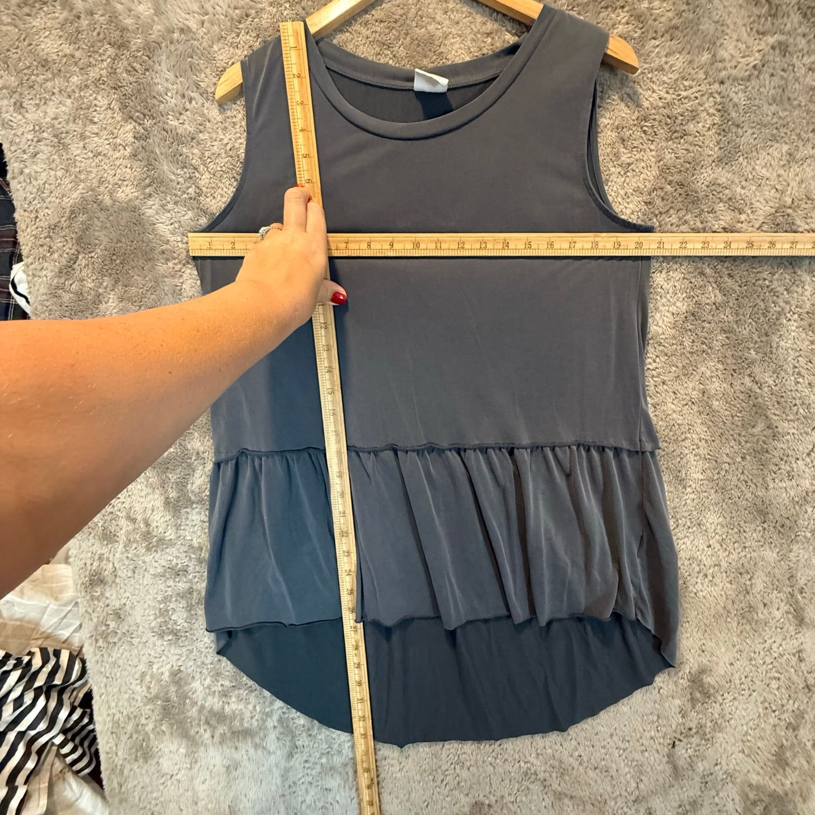Other Mote Gray Peplum Tank Top Blouse Sleeveless Tunic Modal L Size L / US 10 / IT 46 - 5 Thumbnail