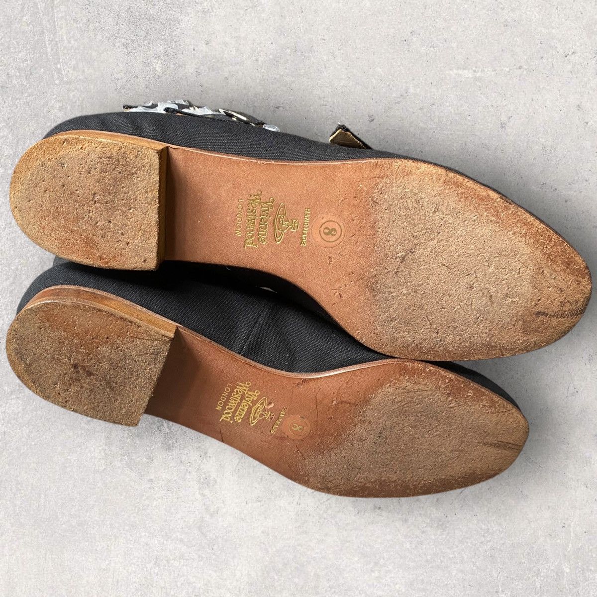 Vivienne Westwood Archive Black Canvas Roman 3 Strap Size US 8 / EU 41 - 5 Thumbnail