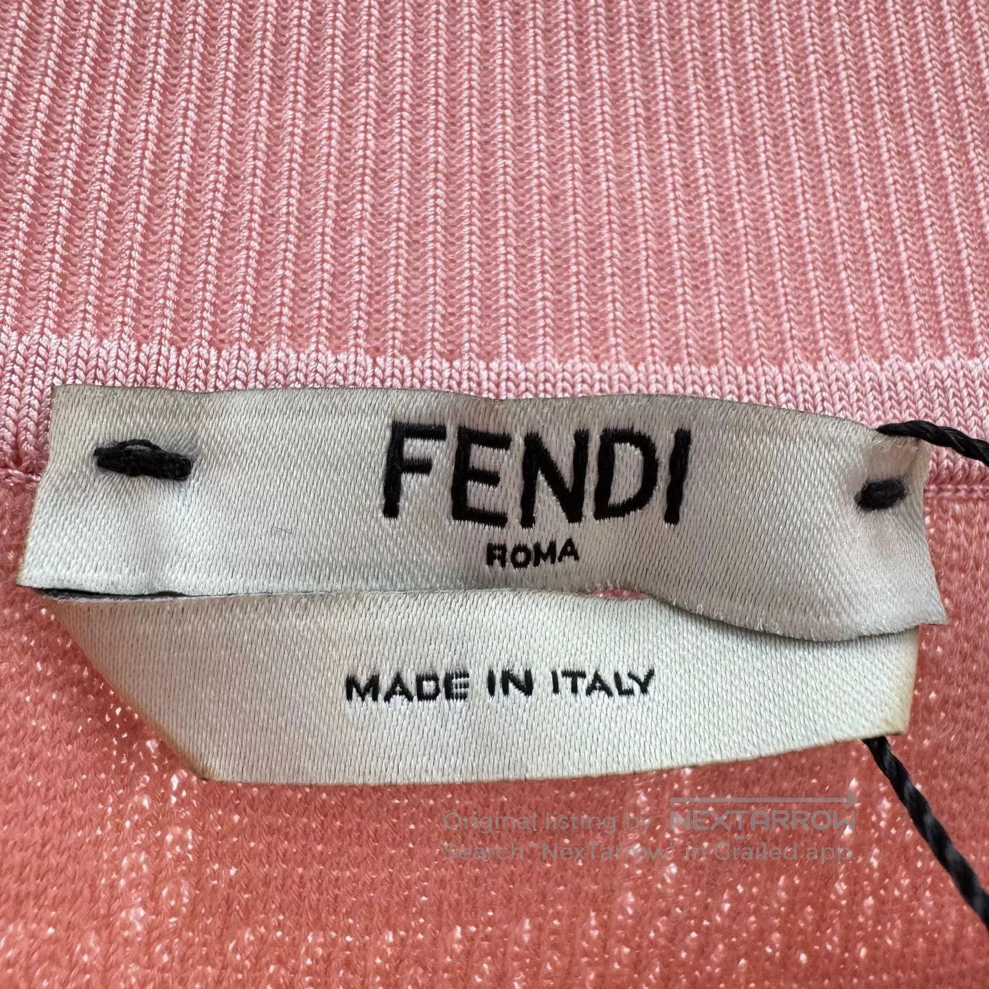 Fendi Fendi Pink Logo Knit Midi Skirt. Size 39" - 5 Thumbnail