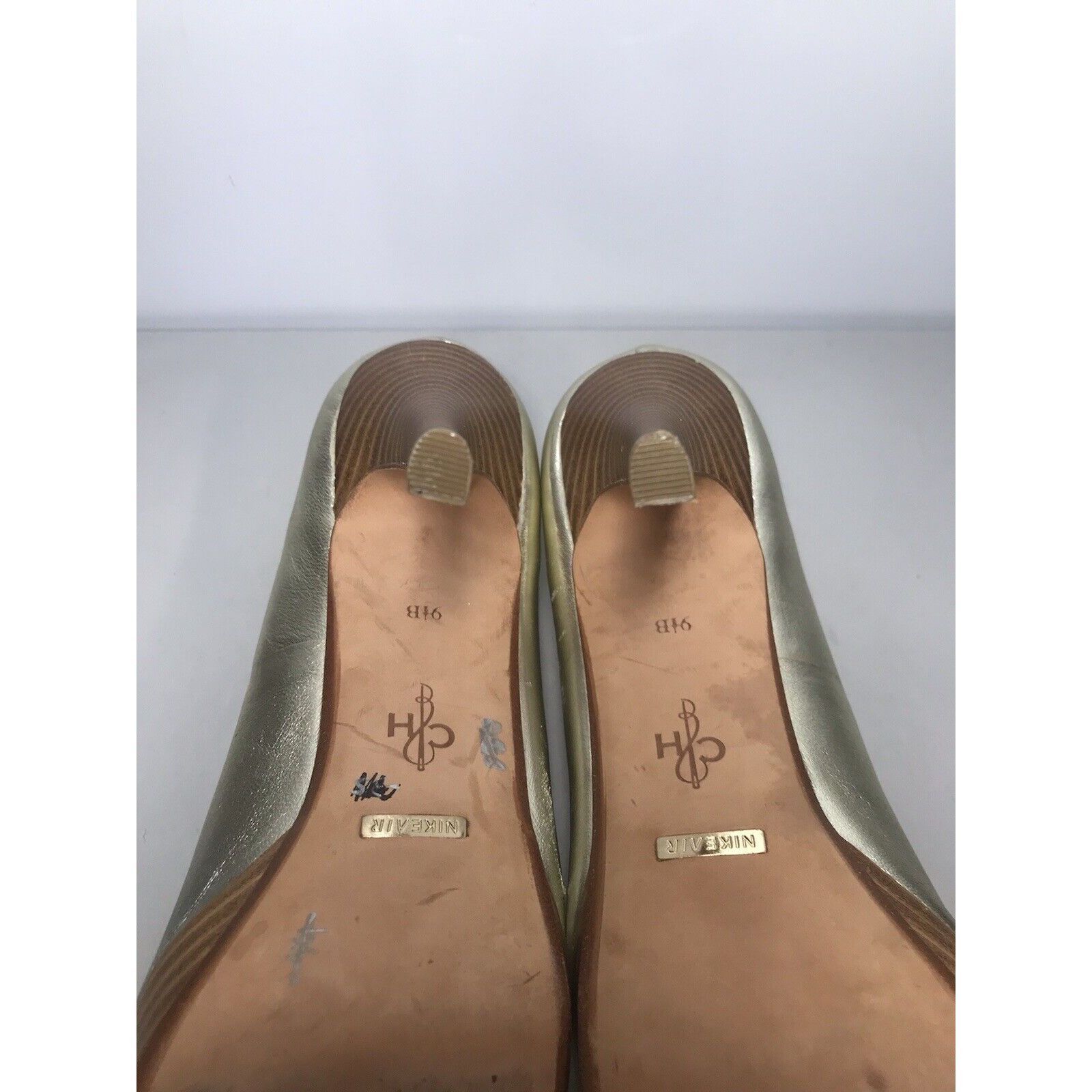 Cole Haan Cole Haan Air Gold Metallic Leather PeepToe Stiletto Heels W Size US 9.5 / IT 39.5 - 12 Thumbnail