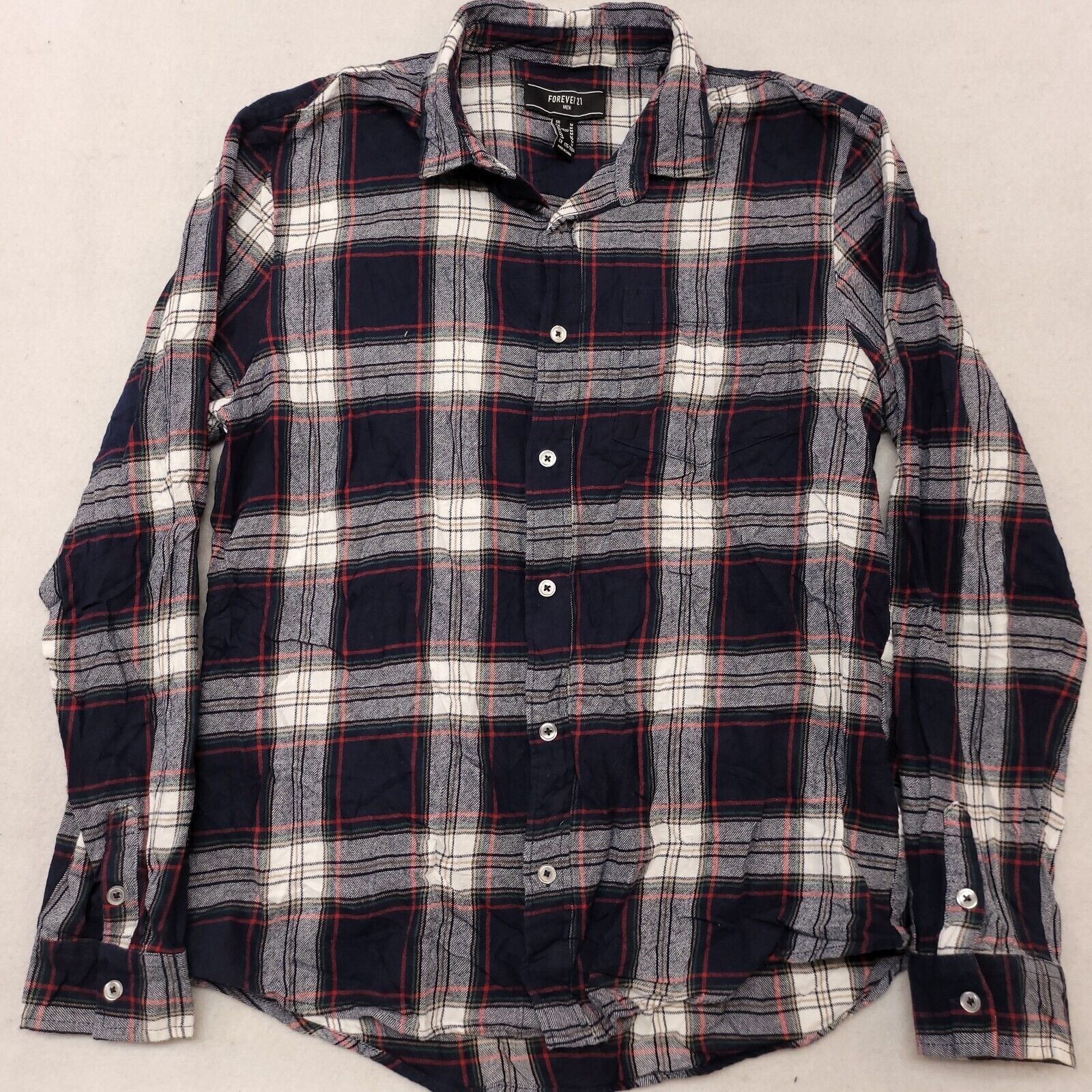Forever 21 Forever 21 Tartan Flannel Shirt Mens Size Medium M Red Blue Size US M / EU 48-50 / 2 - 2 Thumbnail
