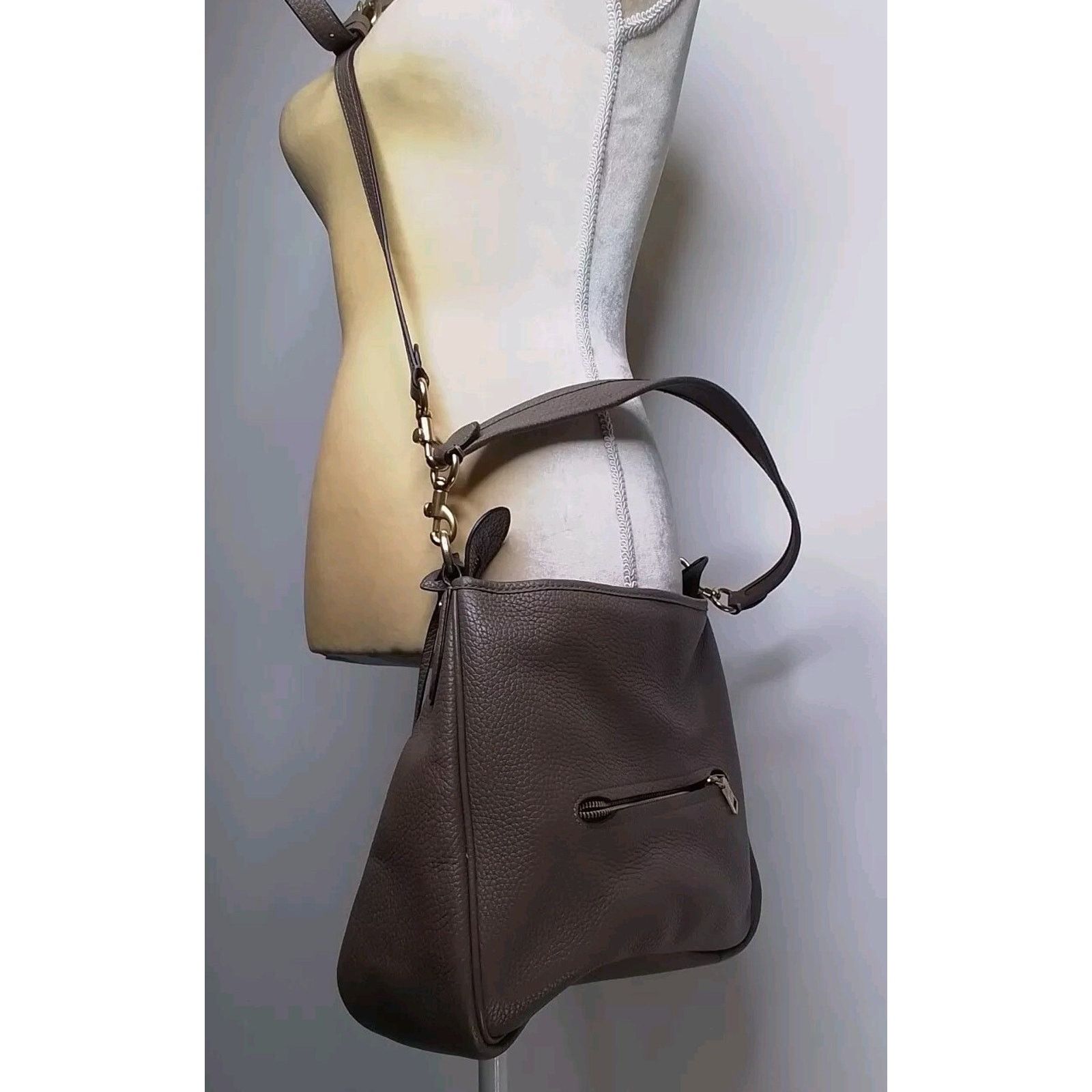 Coach Coach Purse Handbag Brown Leather #J2033 Size ONE SIZE - 7 Thumbnail