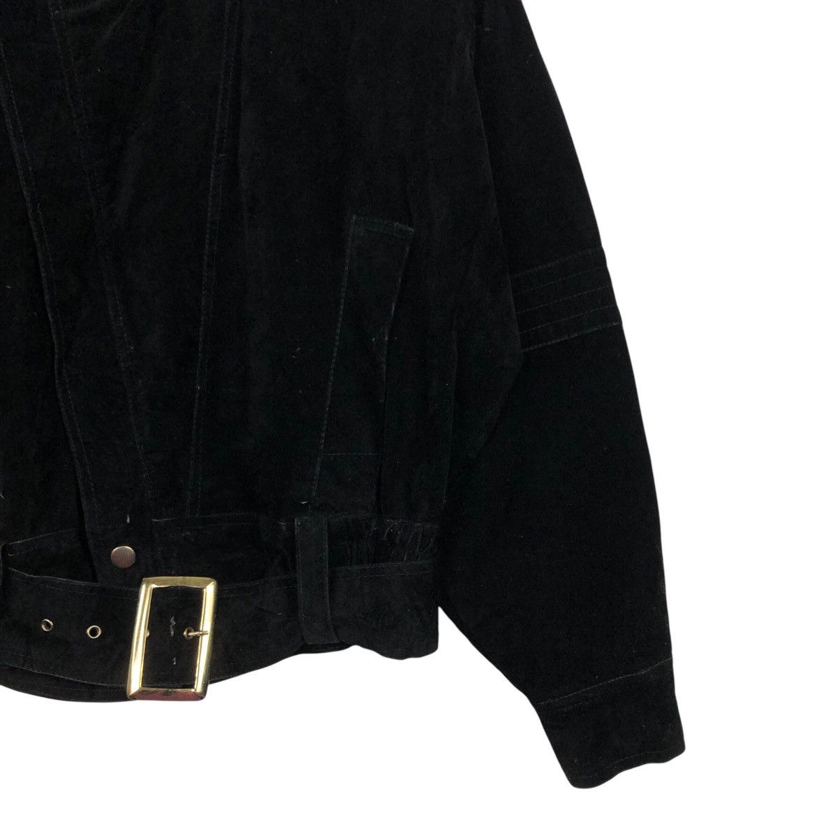 Japanese Brand Vintage Pezzo Design Black Velour Moto Jacket Issey Miyake Size US M / EU 48-50 / 2 - 6 Thumbnail