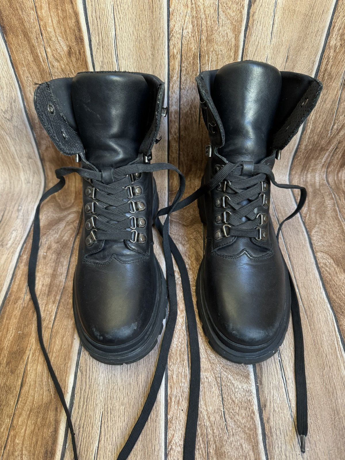 Prada 90’s Prada combat boots Size US 5.5 / EU 38 - 4 Thumbnail