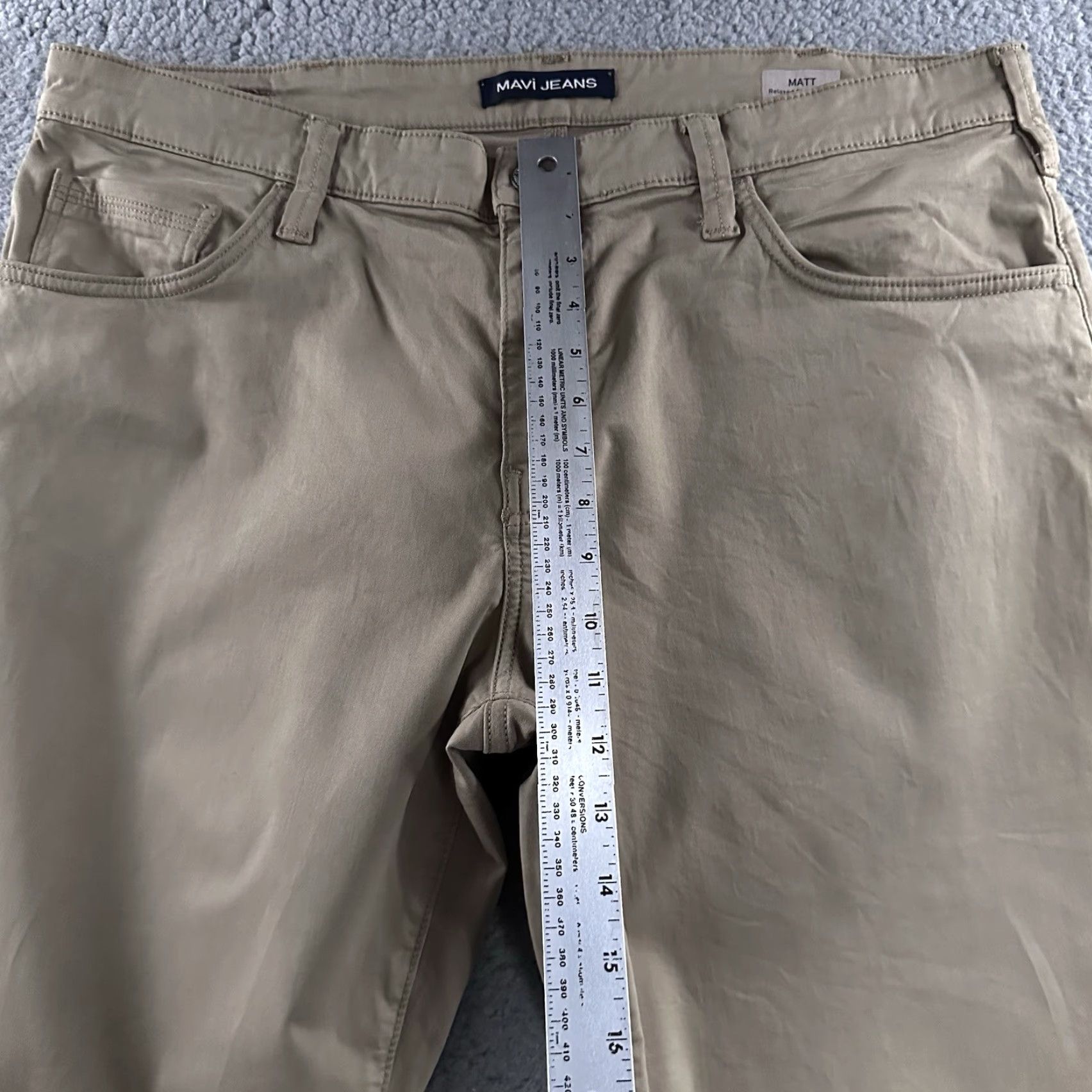 Vintage Mavi Jeans Beige Size 38x30 Matt Relaxed Straight Leg Denim Cotton Blend Jeans Mens Straight 30 In Inseam Relaxed Mid Rise Shirt? Size US 38 / EU 54 - 6 Thumbnail
