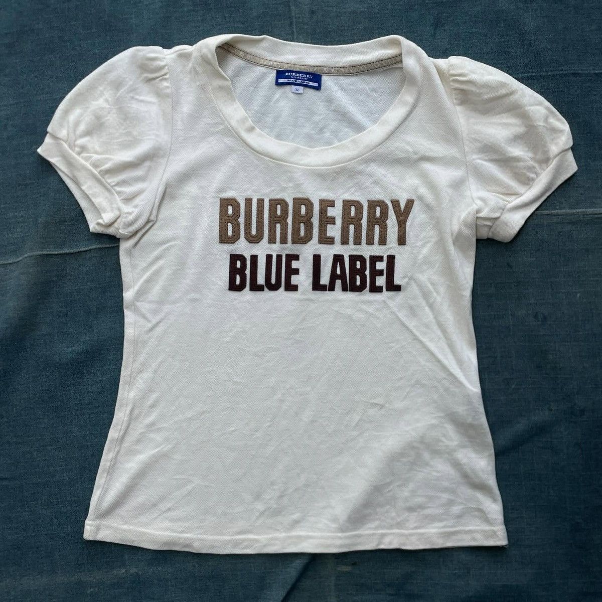 Burberry BURBERRY BLUE LABEL Knit cut and sew short sleeve logo 38 M Size M / US 6-8 / IT 42-44 - 4 Thumbnail