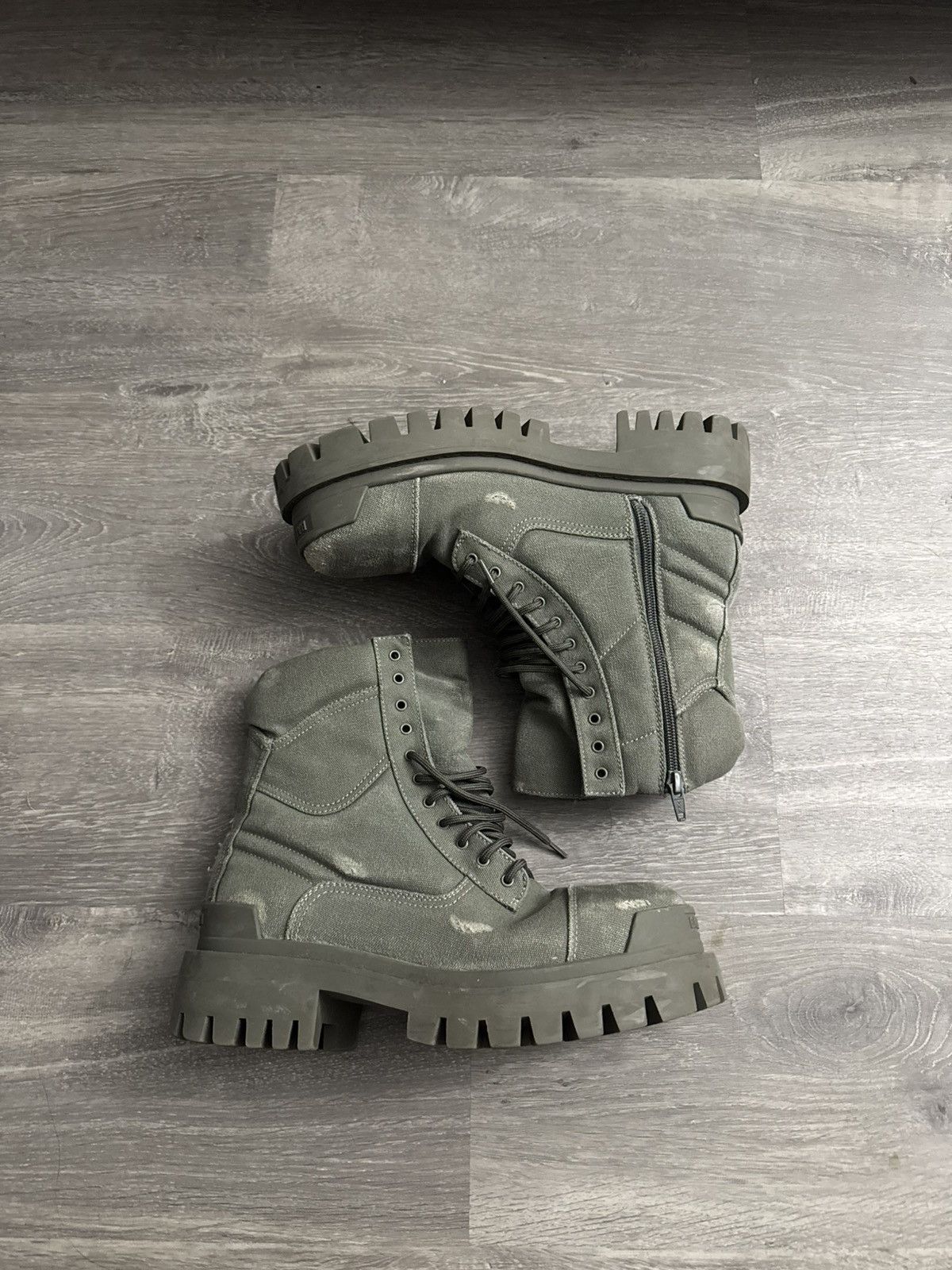 Balenciaga Green Strike Boot