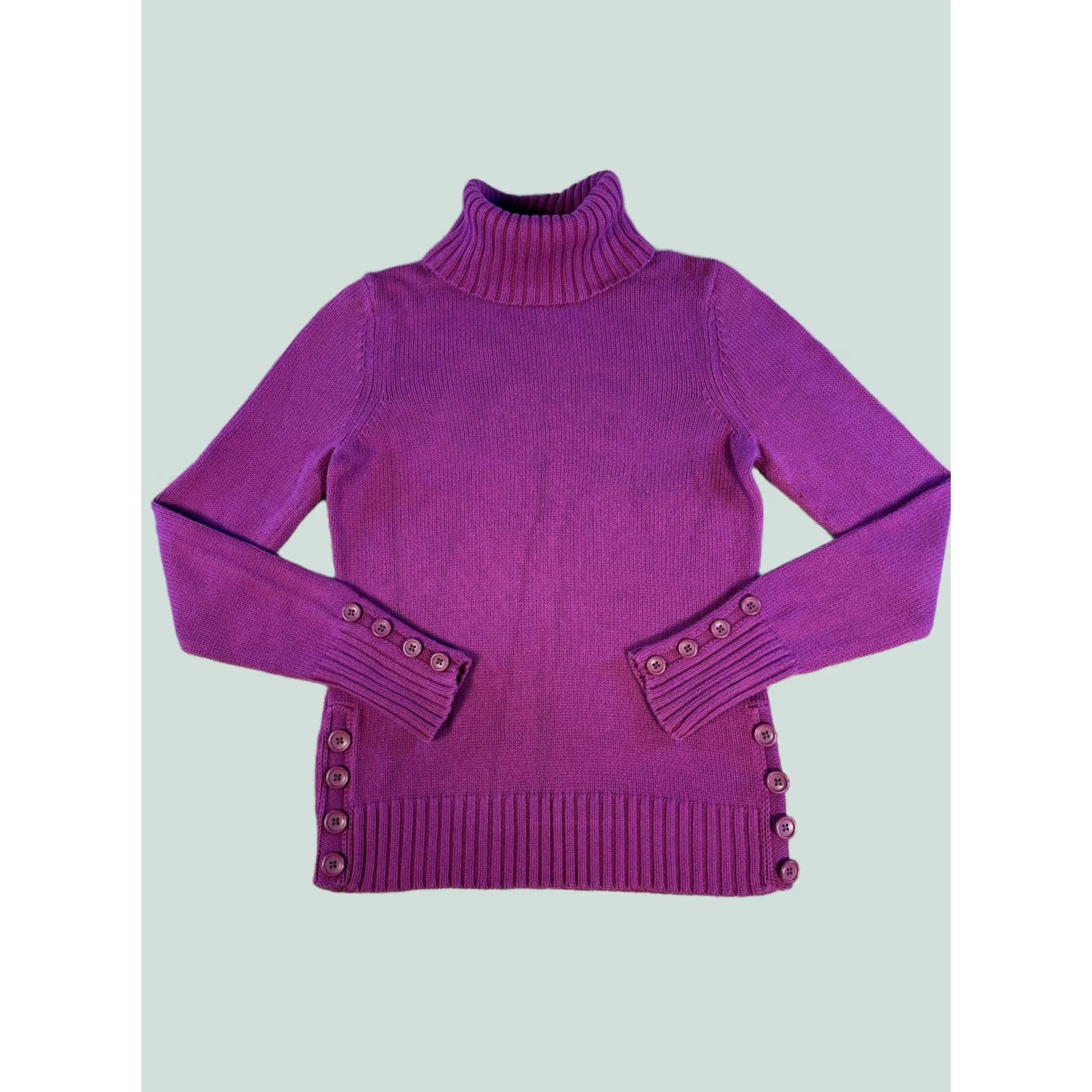 Loft LOFT Womens Sweater Size XS Pink Pullover Turtleneck Stretch Size XS / US 0-2 / IT 36-38 - 1 Thumbnail
