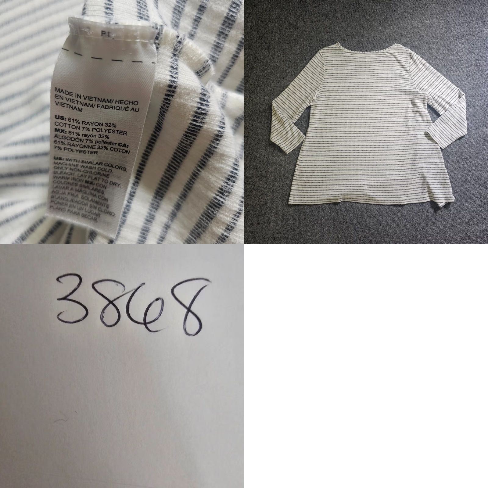 Vintage Chico'S Womens Oversized Rib Knit Tunic - Striped - XL Size XL / US 12-14 / IT 48-50 - 8 Thumbnail
