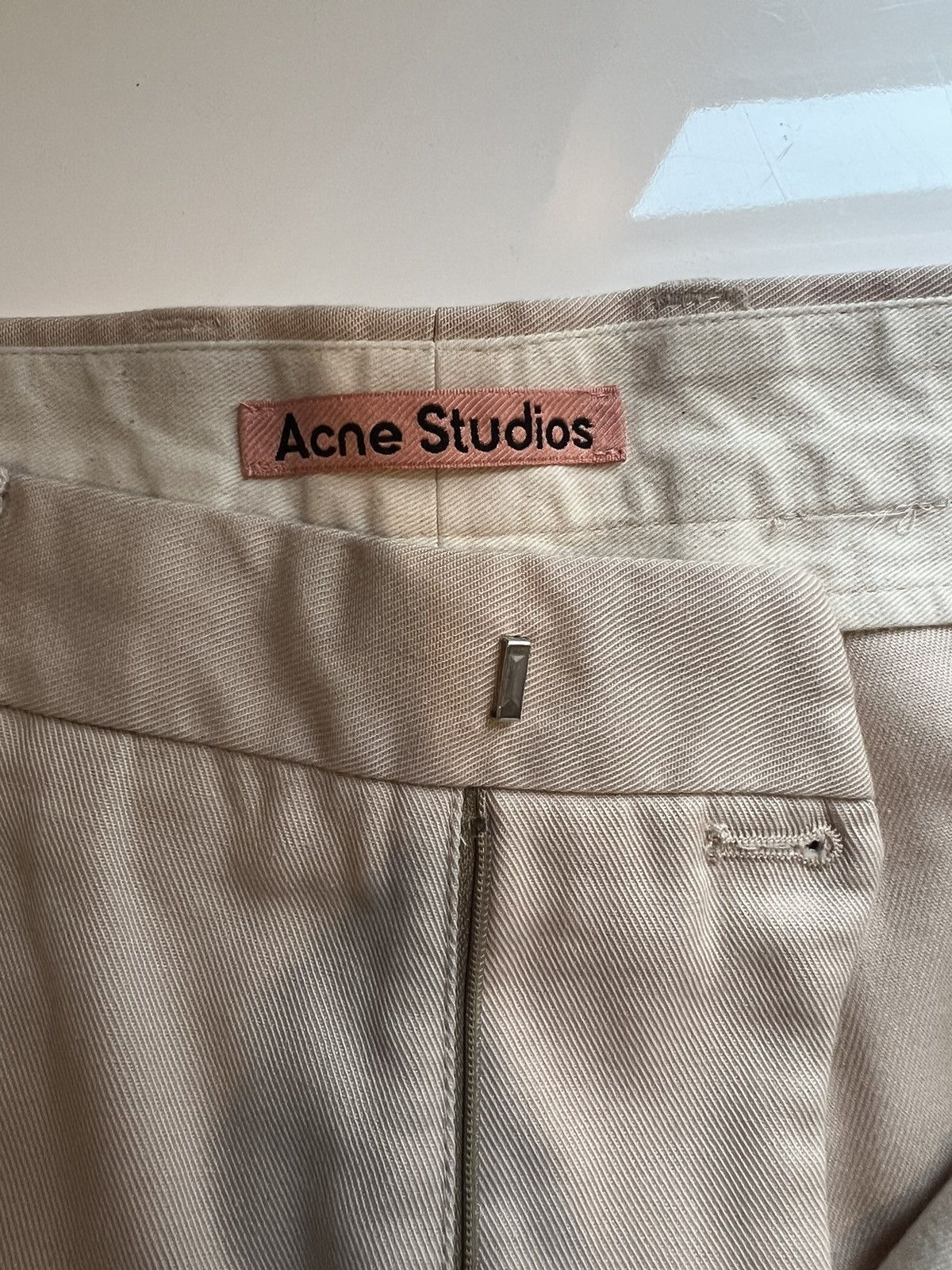 Acne Studios Acne Studios Beige-Pink Twill Trousers Size US 28 / EU 44 - 3 Thumbnail