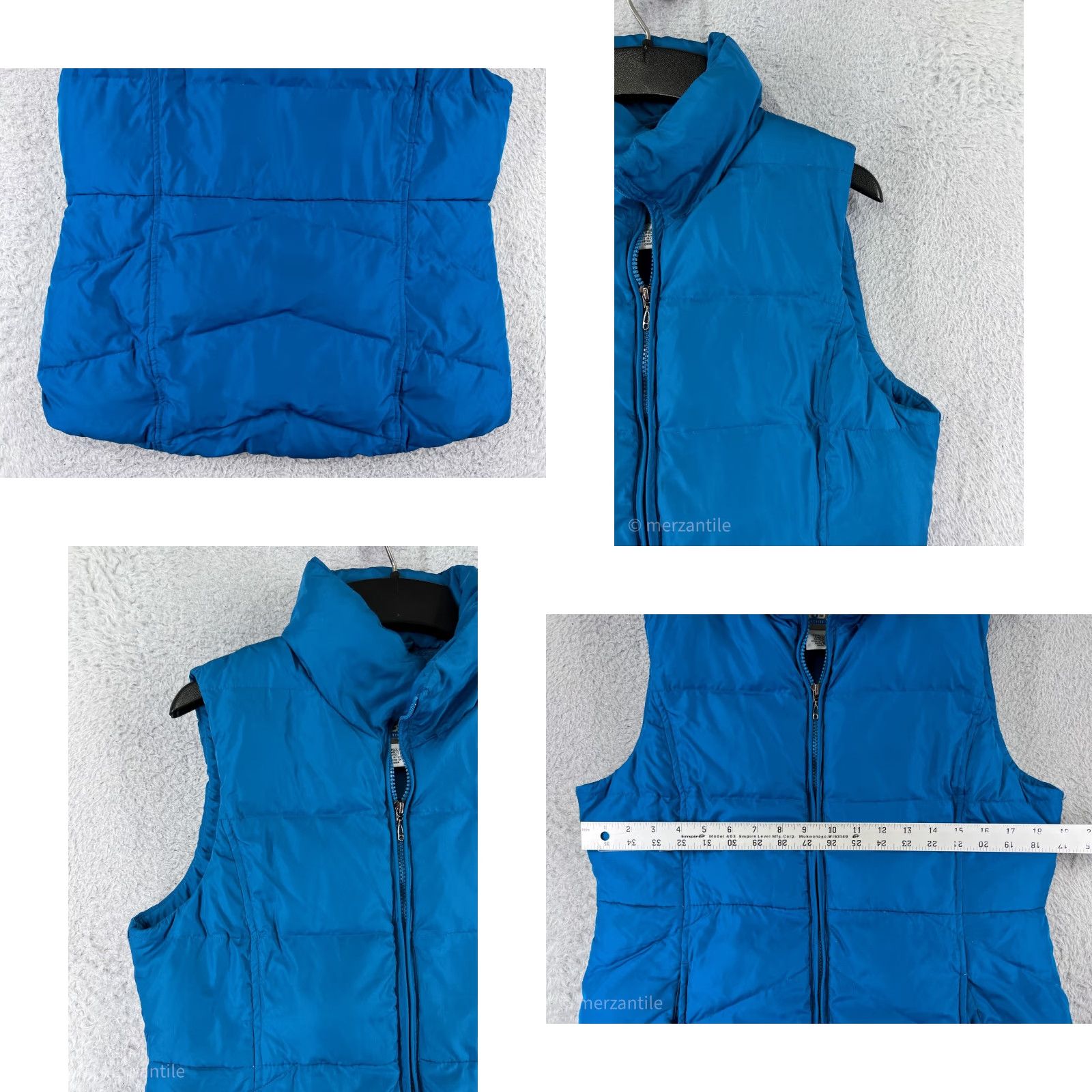 Vintage SJB Active Vest Women S Blue Puffer Down Insulation Polyester Shell Full Zip Vest Size S / US 4 / IT 40 - 8 Thumbnail