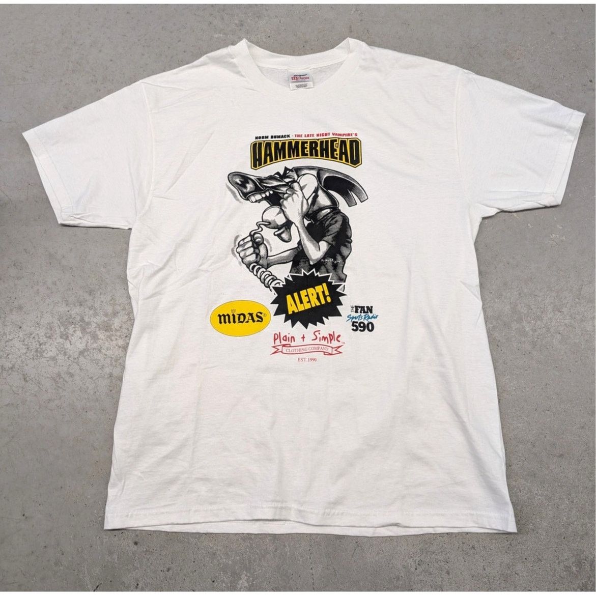 Hanes × Vintage Vintage The Late Night Vampire's HammerHead The Fan t-shirt Size US L / EU 52-54 / 3 - 1 Thumbnail