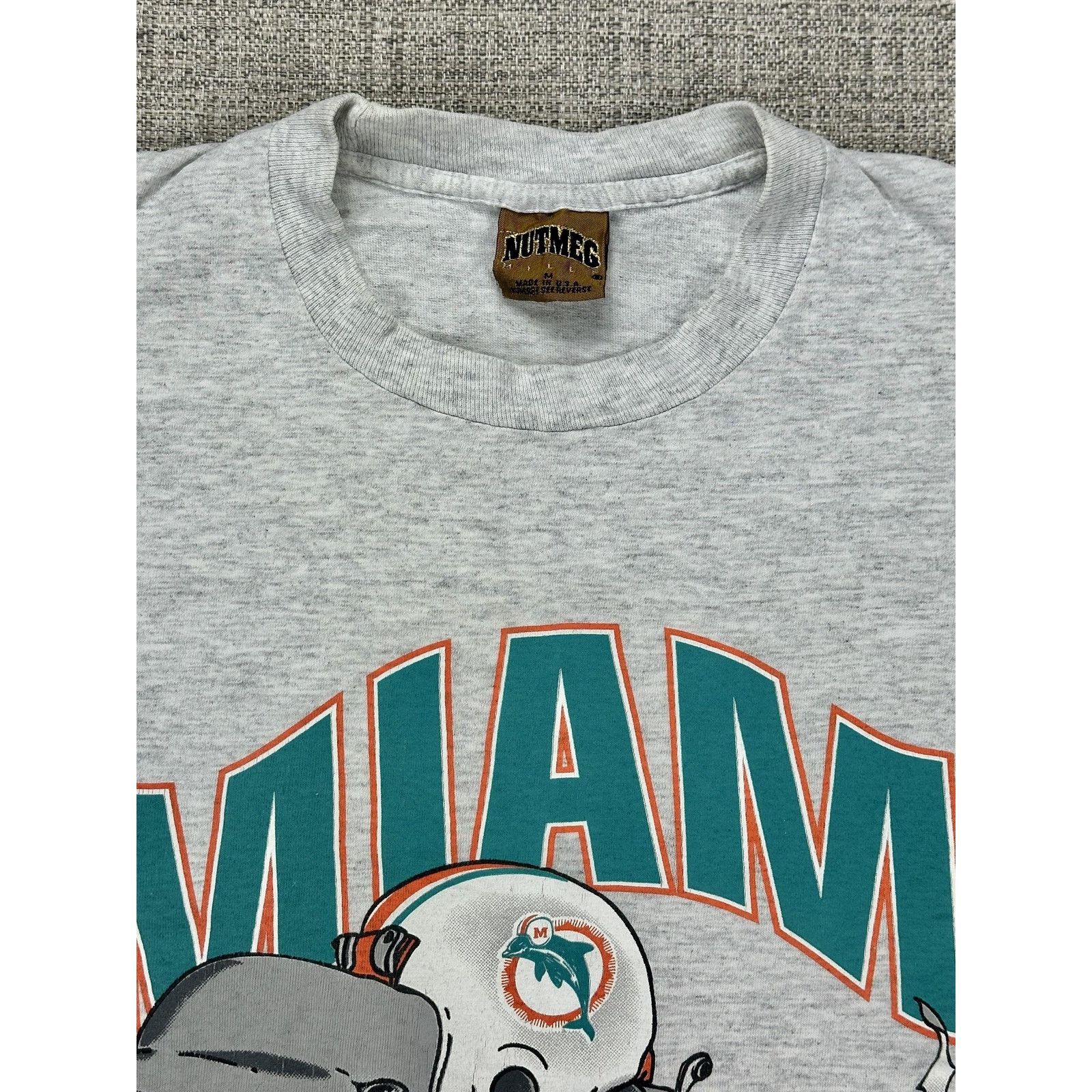 Other Miami Dolphins Shirt Mens M Breakthough Nutmeg Mills USA 90s Size US M / EU 48-50 / 2 - 5 Thumbnail
