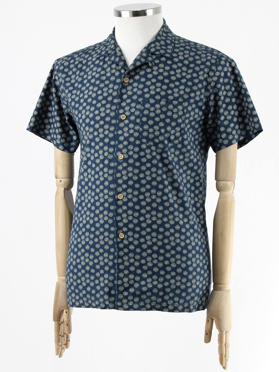 Common People COMMON PEOPLE Blue short-sleeved printed shirt Size US S / EU 44-46 / 1 - 2 Thumbnail
