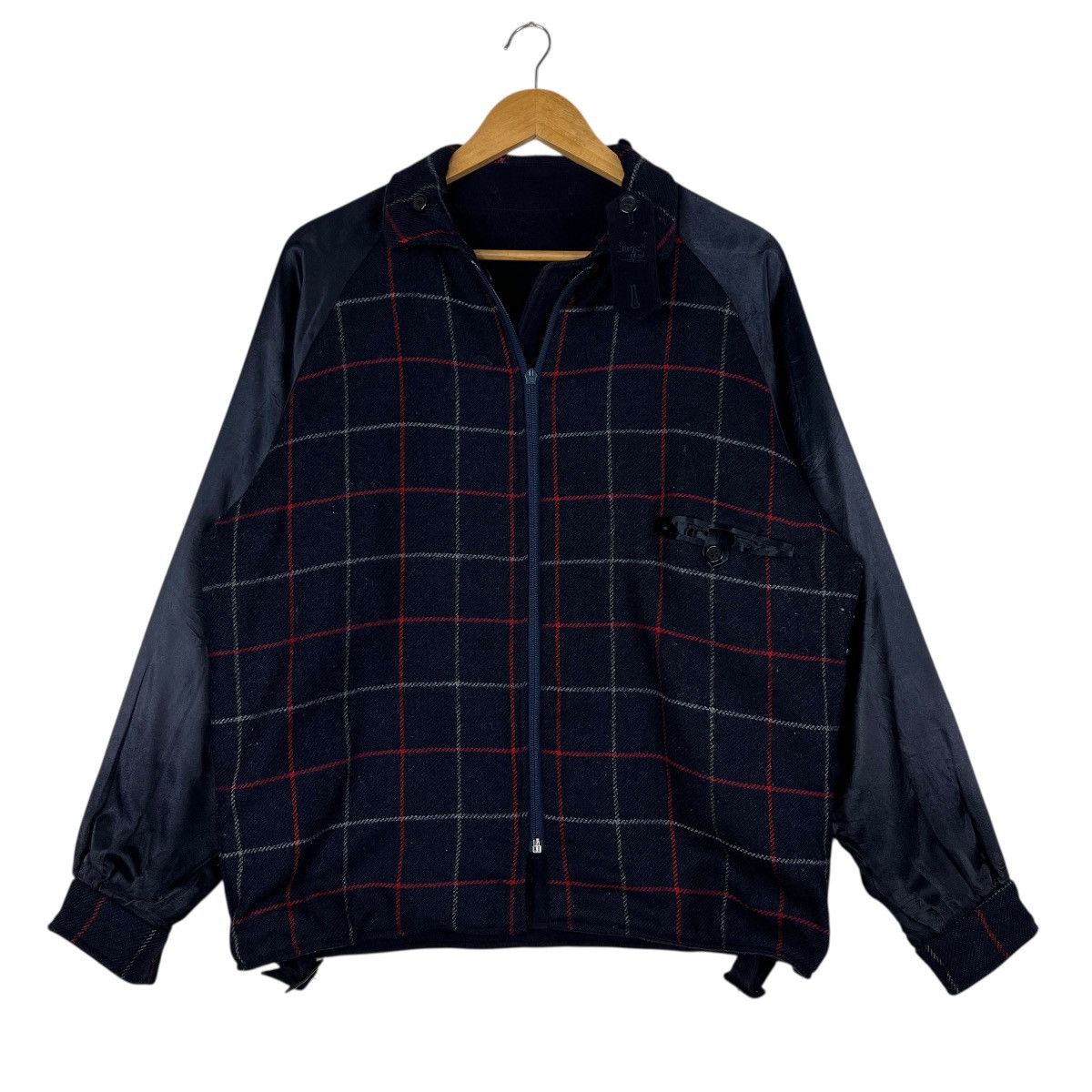 Burberry Vintage Burberrys Wool Cashmere Navy Blue Nova Check Size US L / EU 52-54 / 3 - 8 Thumbnail