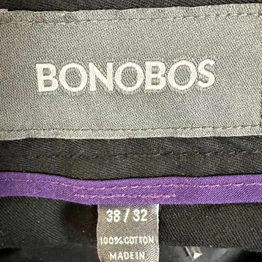 Bonobos Bonobos Khakis Pants Mens 38X32 Black 100% Cotton Chino Flat Front Straight Fit Pants Boys? Size US 38 / EU 54 - 4 Thumbnail