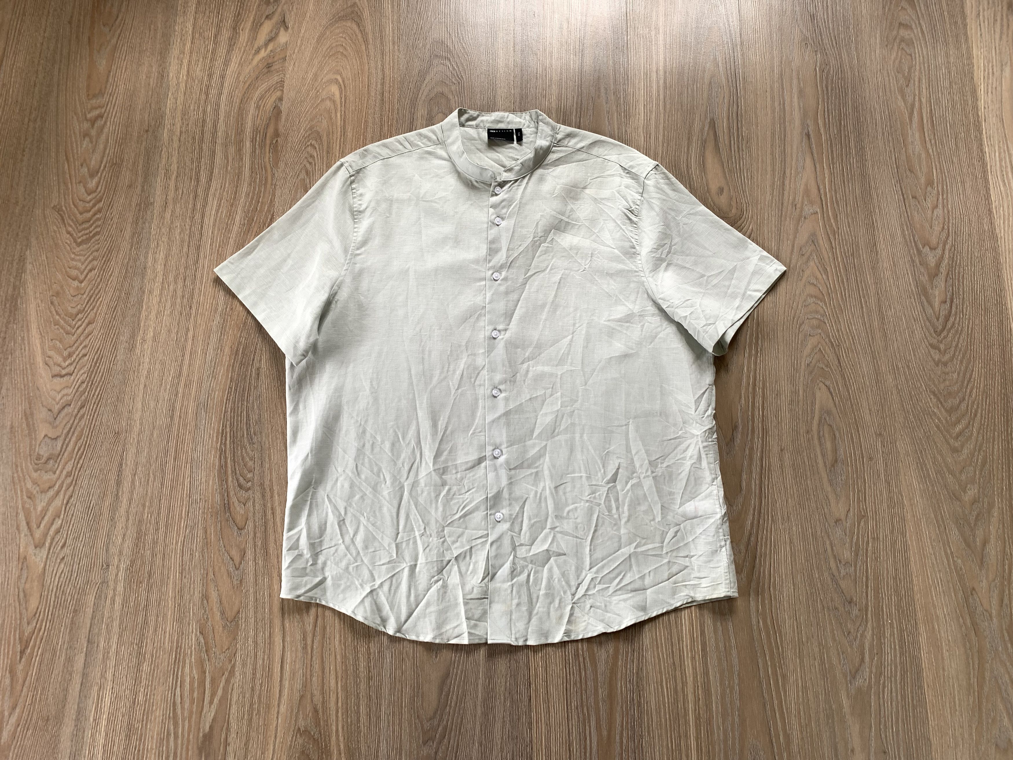 Asos × Designer Asos Basic Beige Linen Shirt Size US XXL / EU 58 / 5 - 1 Thumbnail