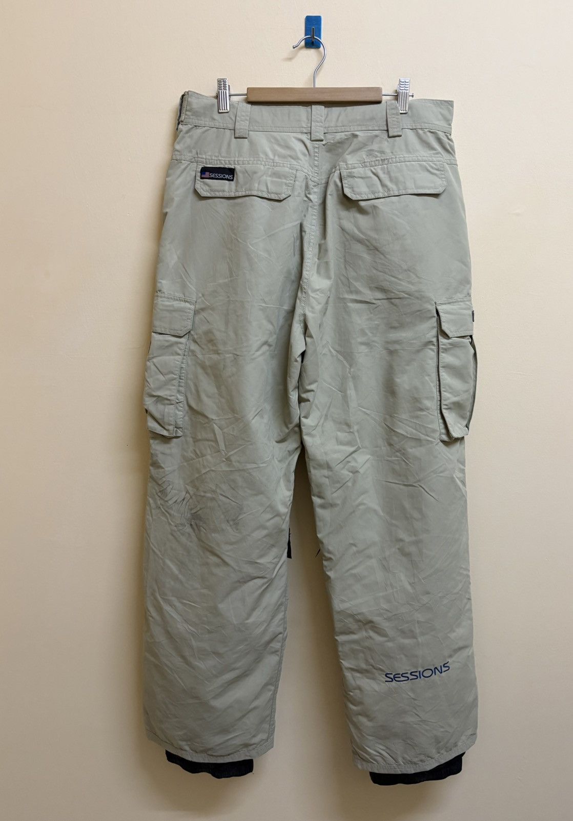Sessions × Vintage Vintage 90s Sessions Skateboard Baggy Cargo Parachute Pants Size US 34 / EU 50 - 2 Thumbnail
