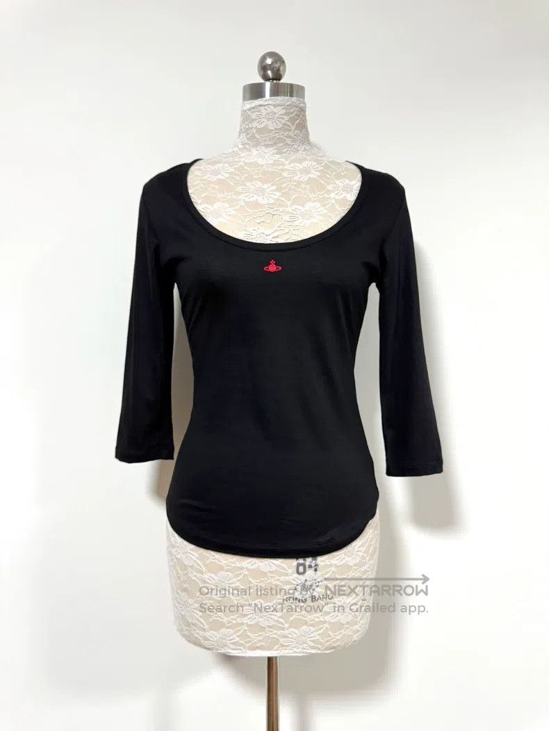 Vivienne Westwood Vivienne Westwood Black Red Orb Embroidery Seven-Eighth Sl Size L / US 10 / IT 46 - 1 Thumbnail