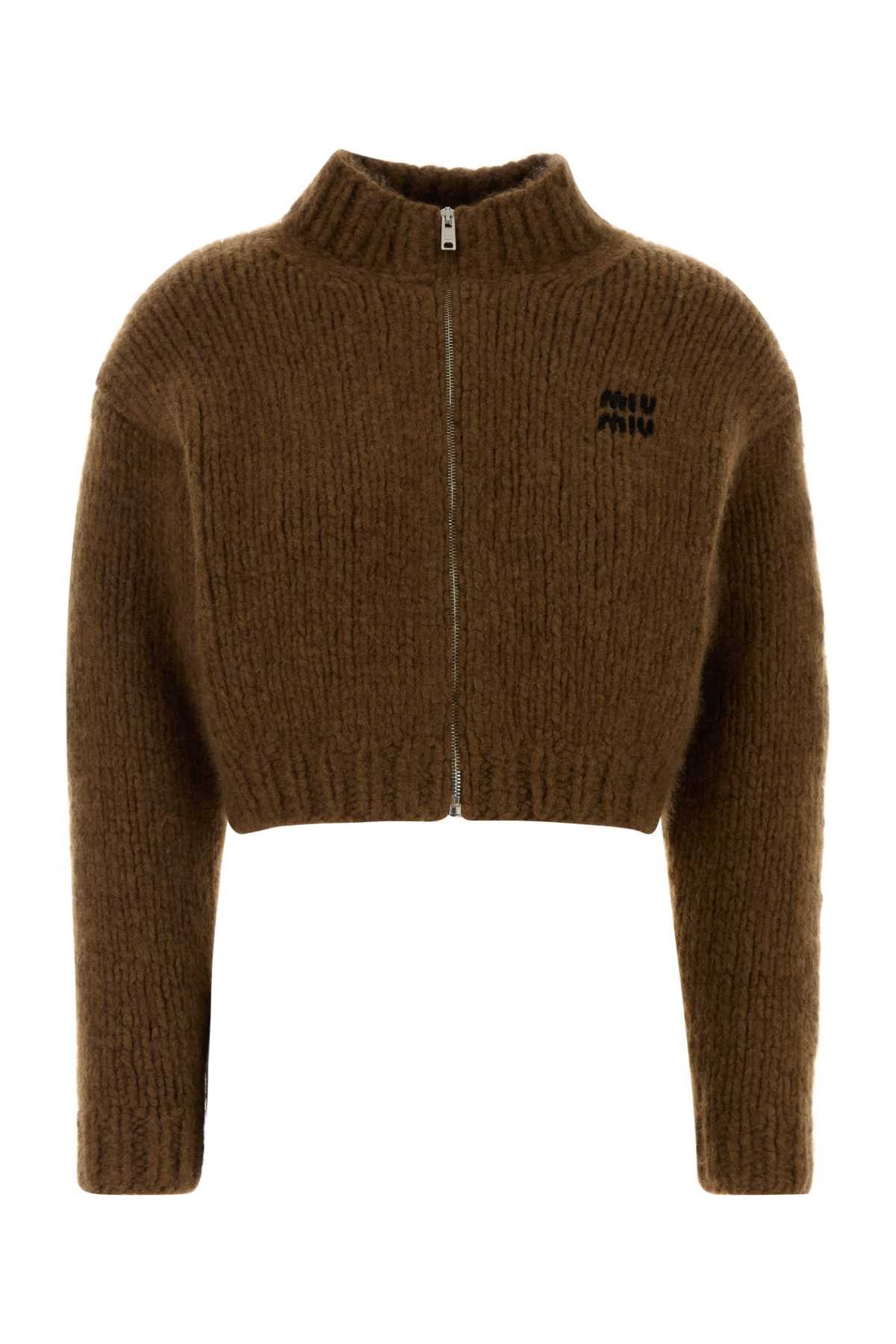 Miu Miu Brown Cashmere Cardigan Size XS / US 0-2 / IT 36-38 - 1 Thumbnail