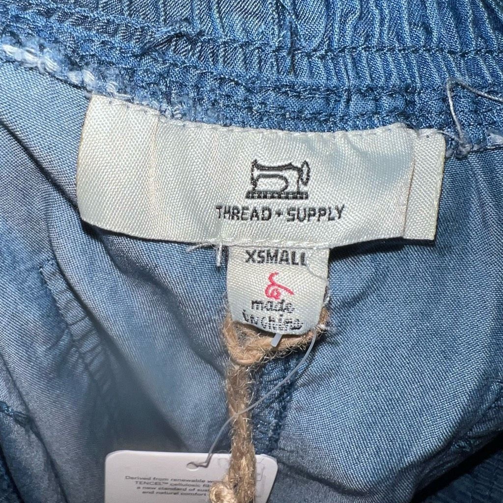 Other Thread & Supply Chambray Denim Joggers Tencel Sustainable Fabric Lightweight XS Size 25" / US 0 / IT 36 - 11 Thumbnail