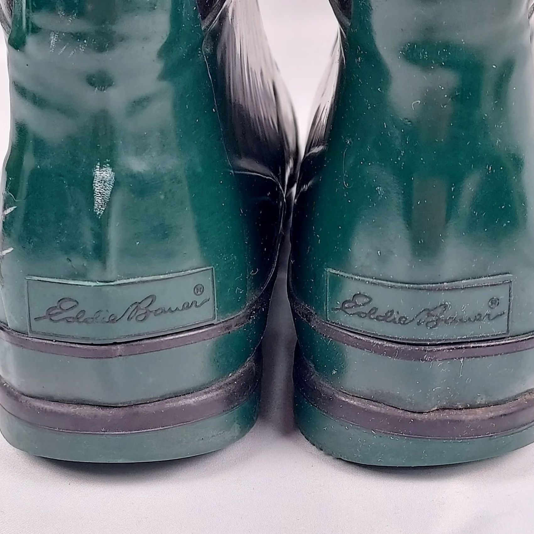 Eddie Bauer Eddie Bauer Mens 9 Green Rubber Rain Boots Lace Up Waterproof Winter M Width Outdoor Boots Size US 9 / EU 42 - 4 Thumbnail