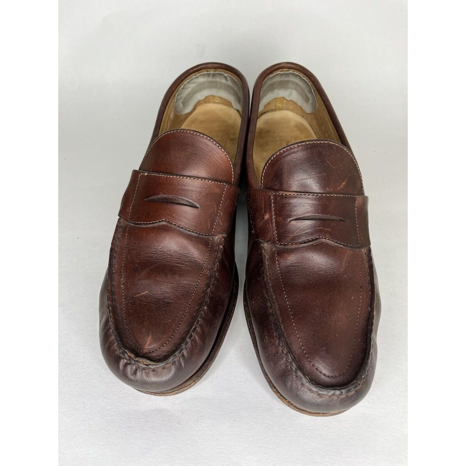 Frye Frye Brown Leather Penny Loafers Slip On Dress Shoes Men Sz Size US 12 / EU 45 - 9 Thumbnail