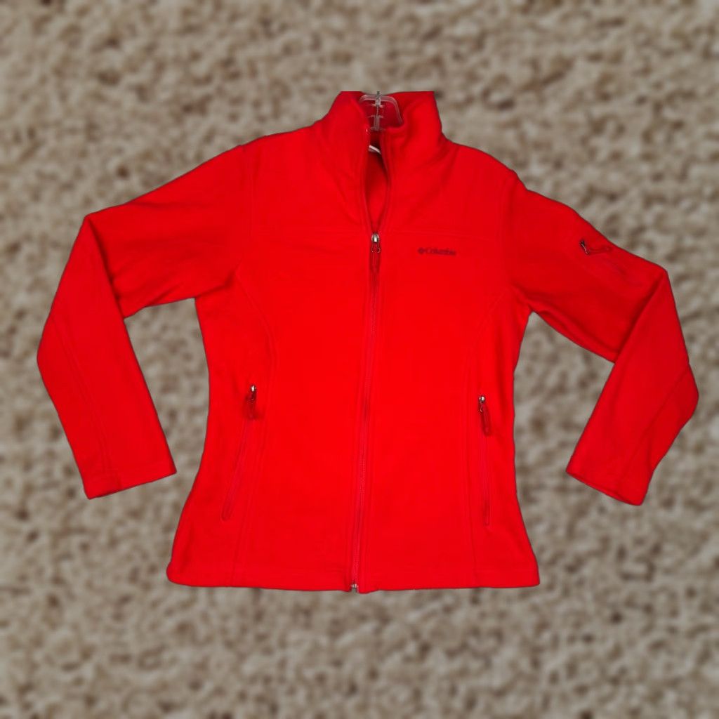 Vintage Columbia Fleece Jacket Women Small Red Full Zip Lightweight Outdoor Hike Poly Size S / US 4 / IT 40 - 1 Thumbnail