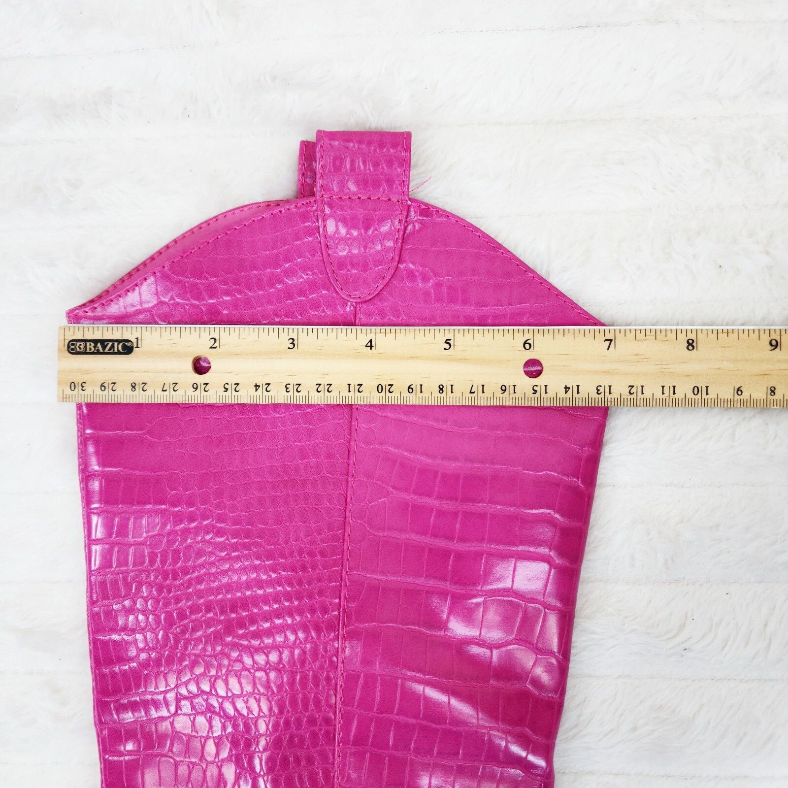 Other Sassy Fuchsia Hot Pink Snake Texture Western Knee High 2" He Size US 6 / IT 36 - 8 Thumbnail