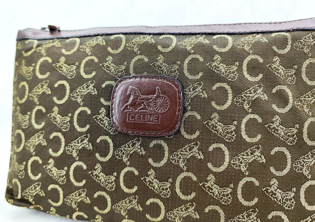 Celine vintage CELINE monogram CC logo textile clutch bag Size ONE SIZE - 3 Thumbnail