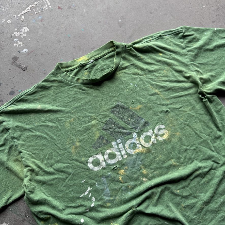 Adidas × Vintage Vintage Thrashed Adidas Tee Size US XL / EU 56 / 4 - 2 Thumbnail