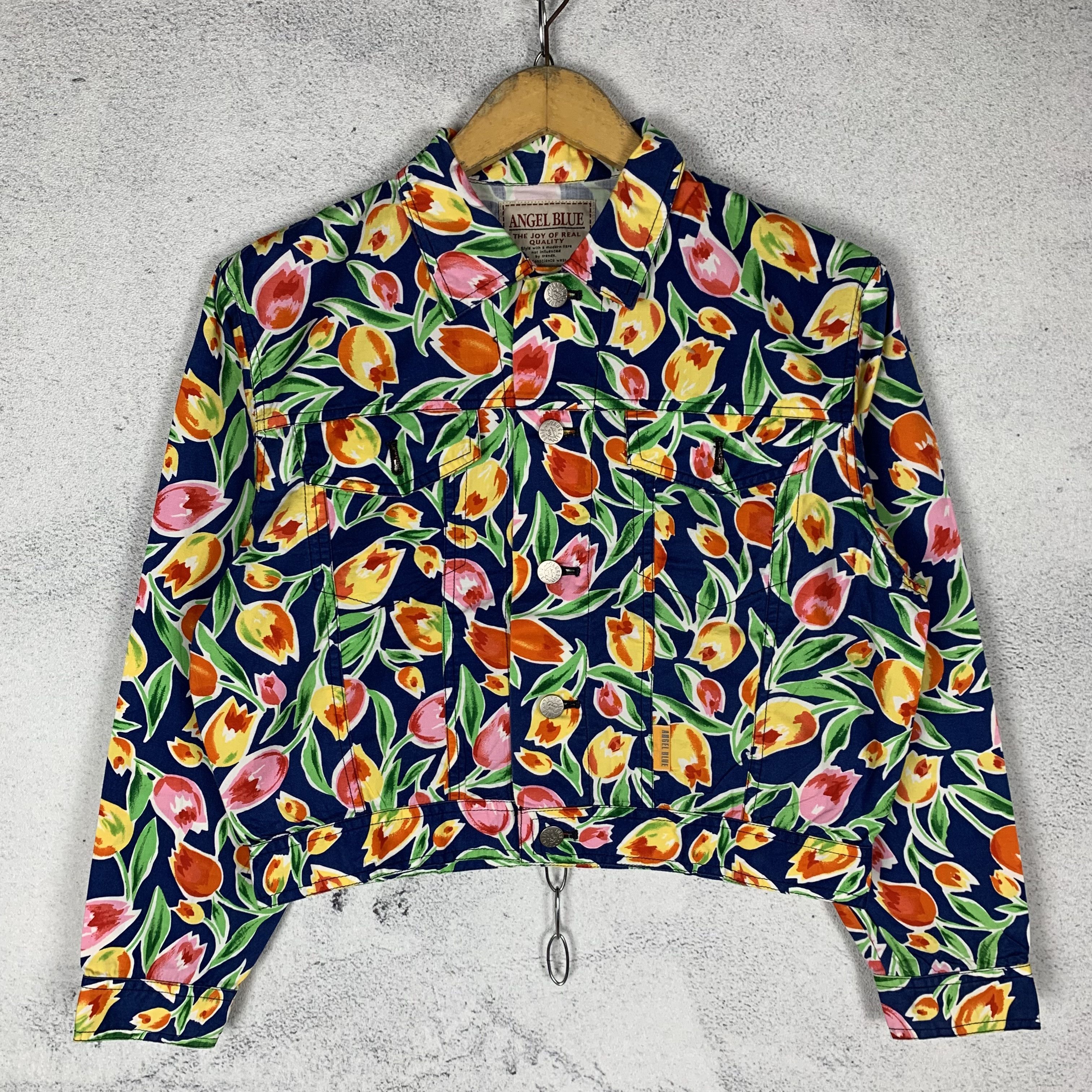 Hysteric Glamour Angel Blue Floral Printed Jacket Cropped Size S / US 4 / IT 40 - 1 Thumbnail