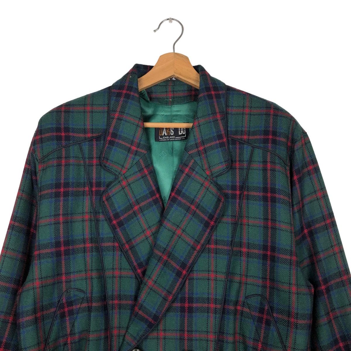 Japanese Brand 🔥Double Breast Wool Bomber Jacket Daks London Tartan Design Size US L / EU 52-54 / 3 - 3 Thumbnail