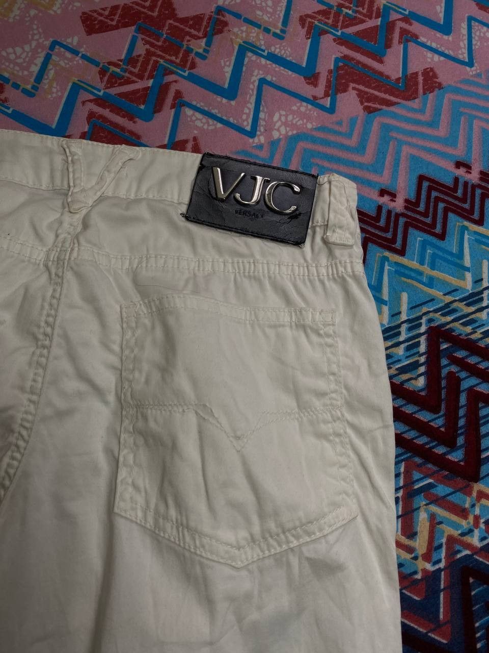 Versace × Versace Jeans Couture × Vintage GRAZY Versace Jeans Couture Y2K Distressed Baggy Denim Pants Size 27" / US 4 / IT 40 - 10 Thumbnail