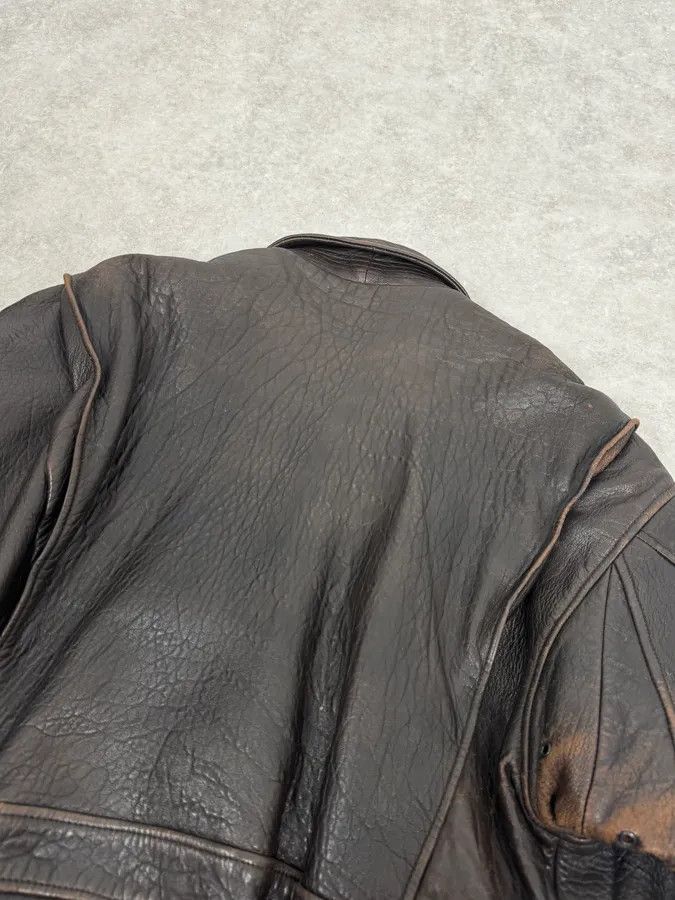 Avirex 2000s Avirex Brown Pilot Aviator Bomber Jacket Size US M / EU 48-50 / 2 - 6 Thumbnail