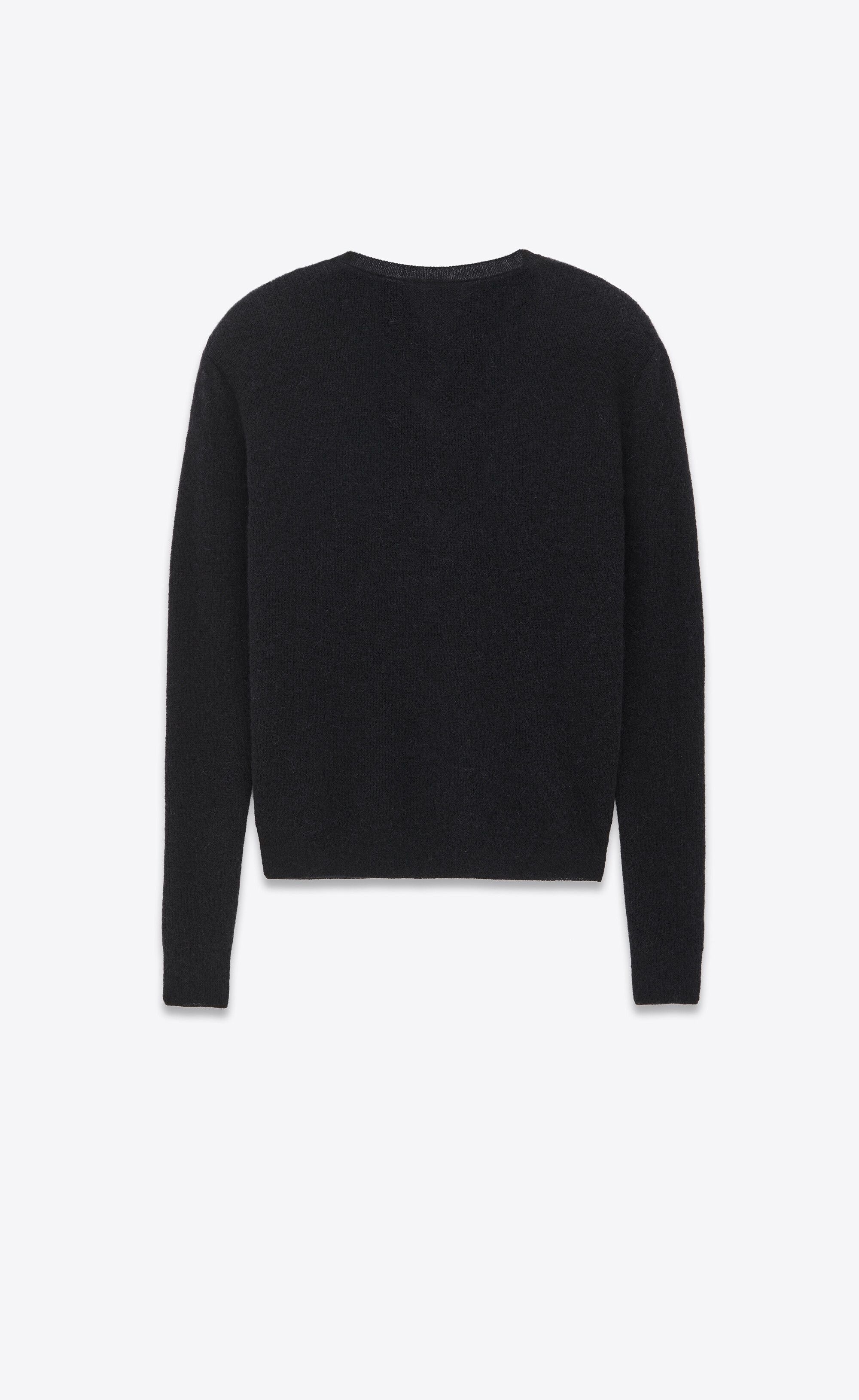 Saint Laurent Paris o1la1rc1a0425 759721 Sweater in Alpaca in Black Size XL / US 12-14 / IT 48-50 - 2 Thumbnail