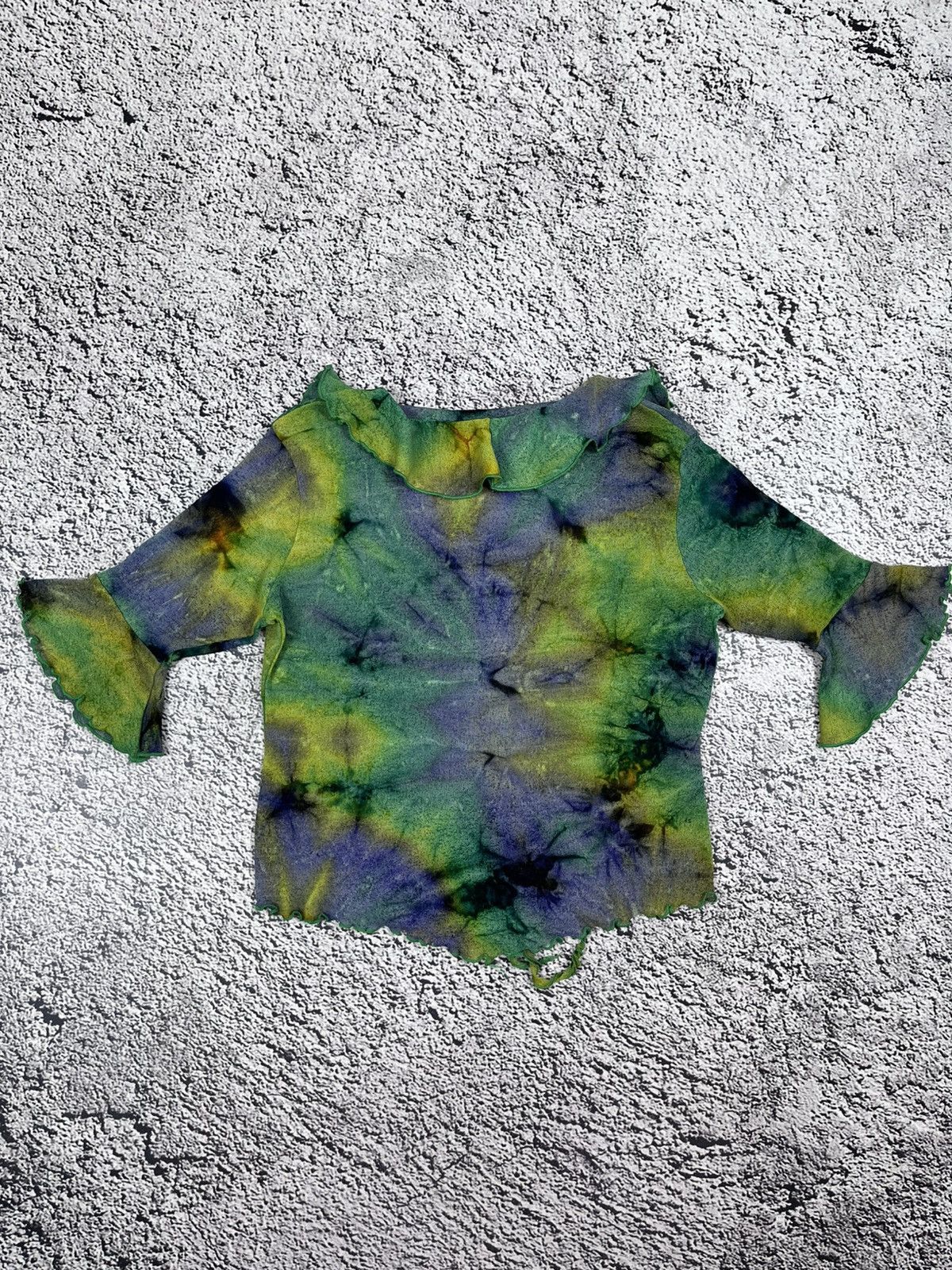 Japanese Brand Vintage Y2K Sheer Mesh Tie Front Top Psychedelic Size M / US 6-8 / IT 42-44 - 7 Thumbnail