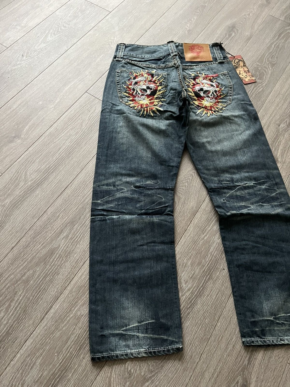 Ed Hardy Vintage Ed Hardy Jeans by Christian Audigier Denim Pants Y2K Size US 34 / EU 50 - 8 Thumbnail