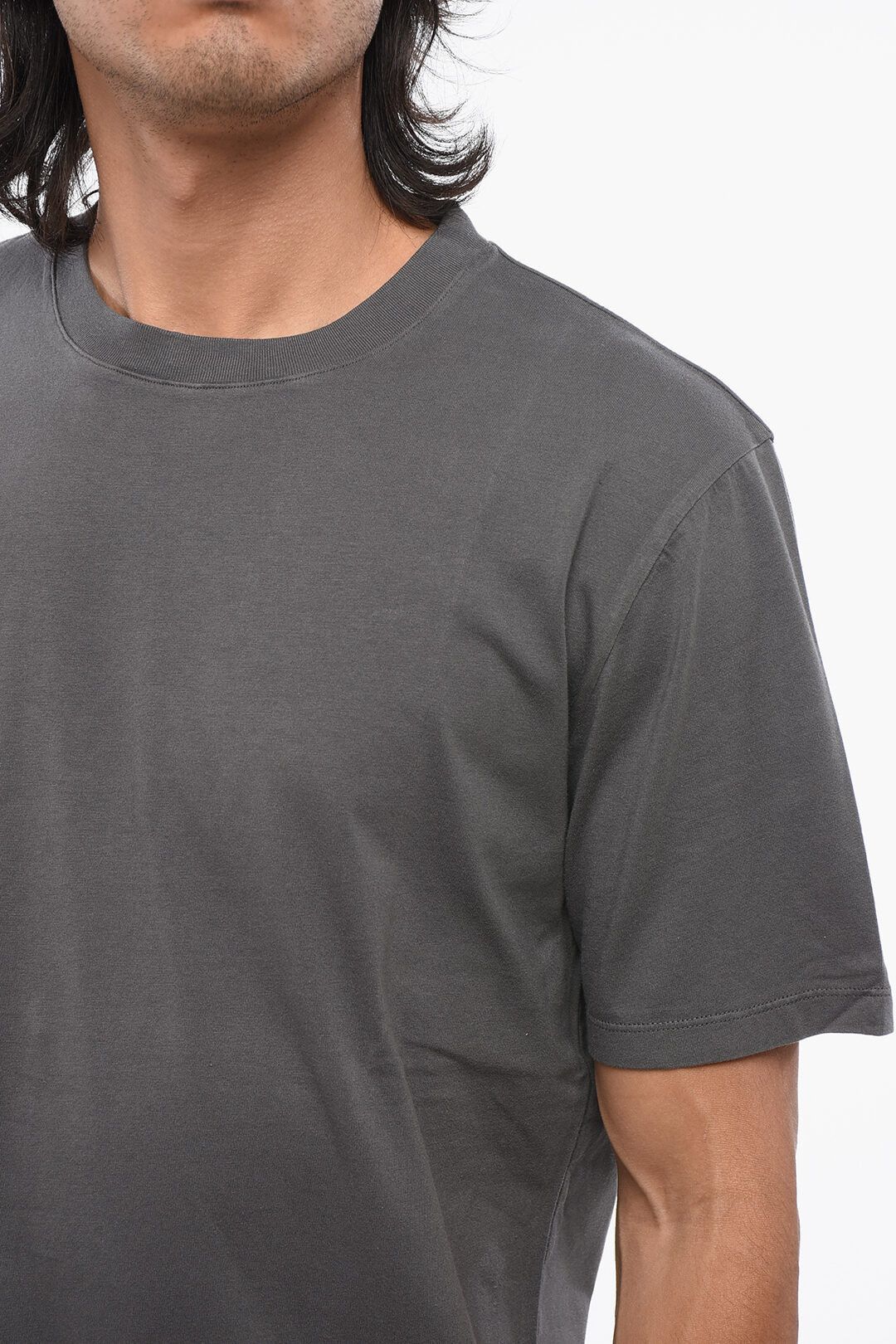 Maison Margiela og1mm0825 Cotton Crewneck T-Shirt in Grey Size US L / EU 52-54 / 3 - 3 Thumbnail