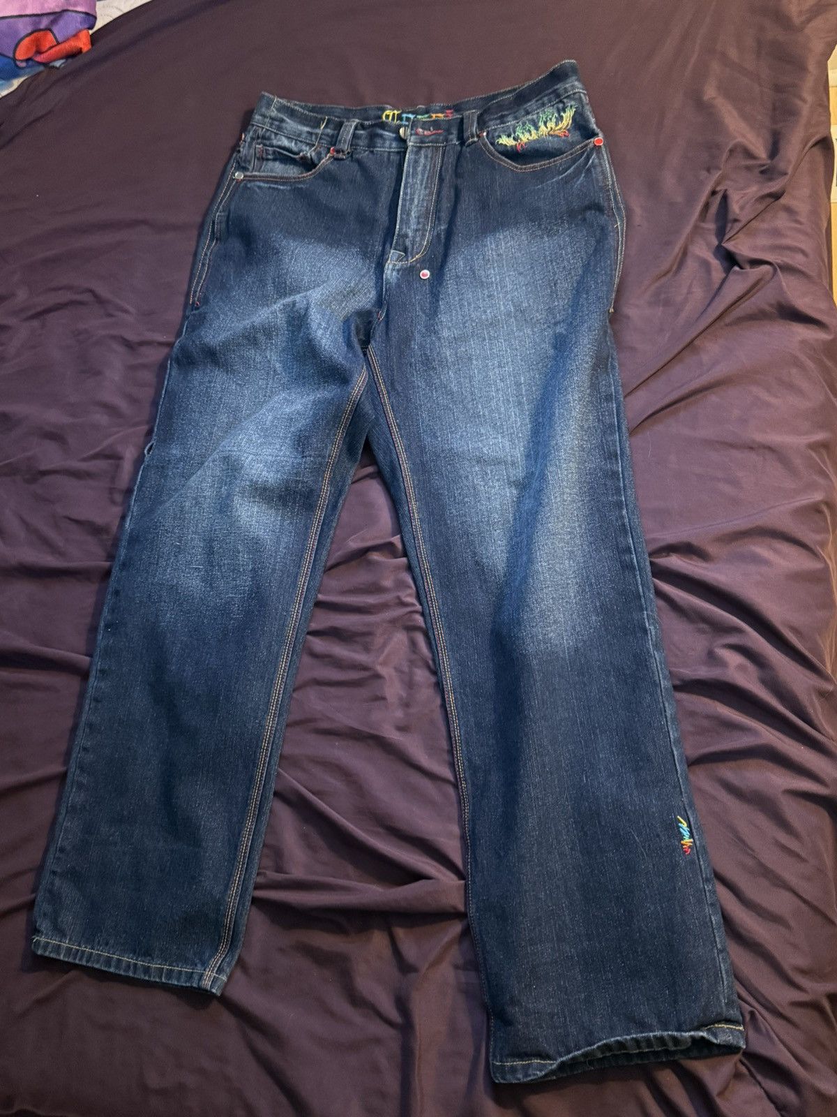 Coogi Coogi blue jeans rasta pattern vintage Size US 34 / EU 50 - 6 Thumbnail